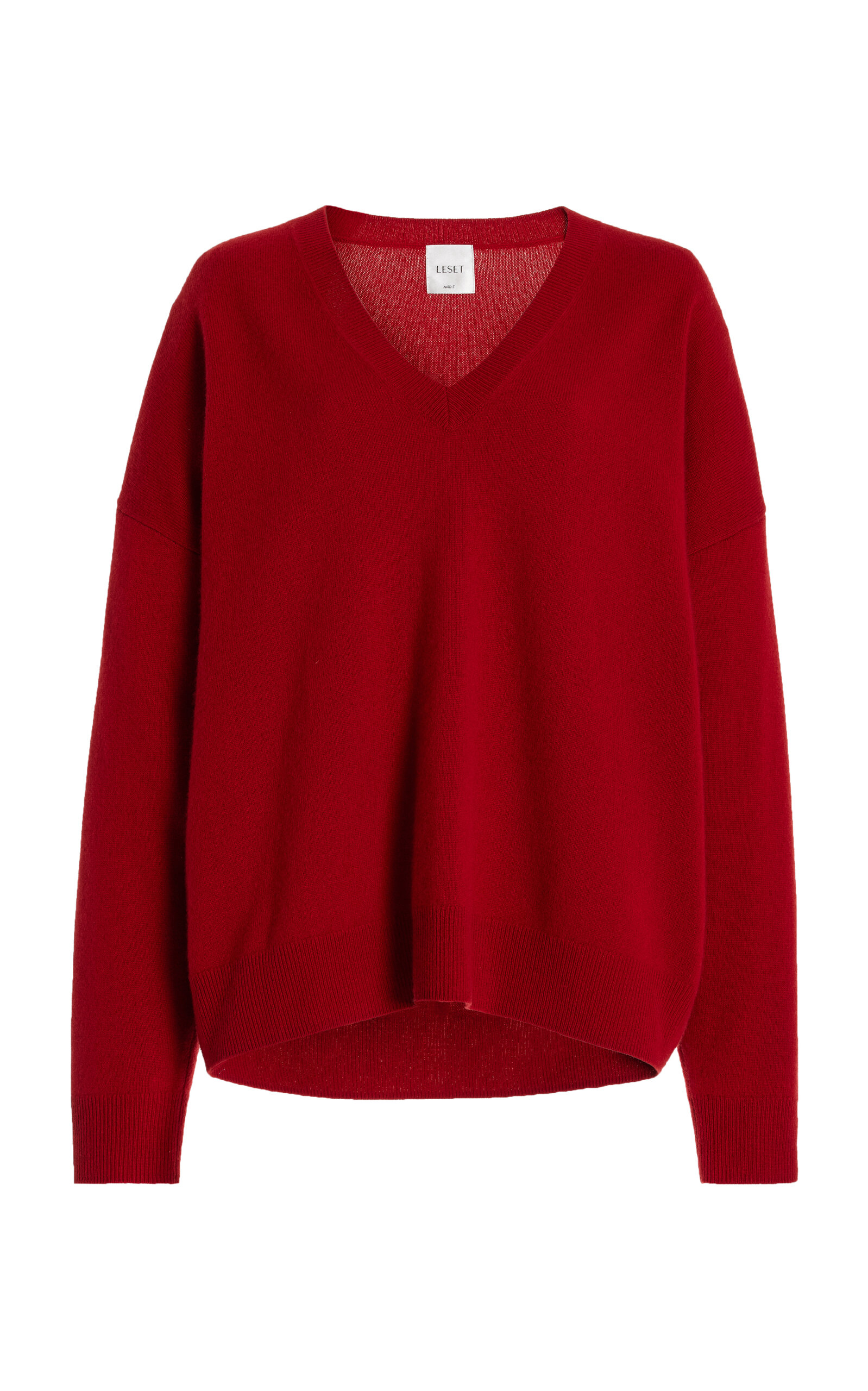 Shop Leset Zoe Wool-cashmere Sweater In Red