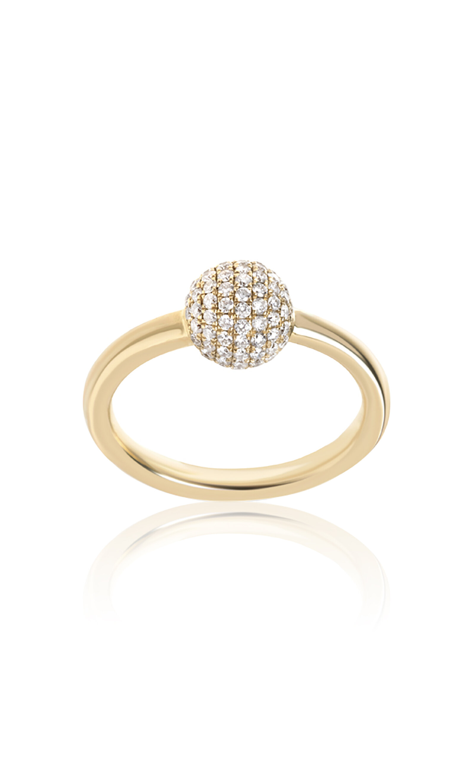 14k Yellow Gold Pave Piercing Ring