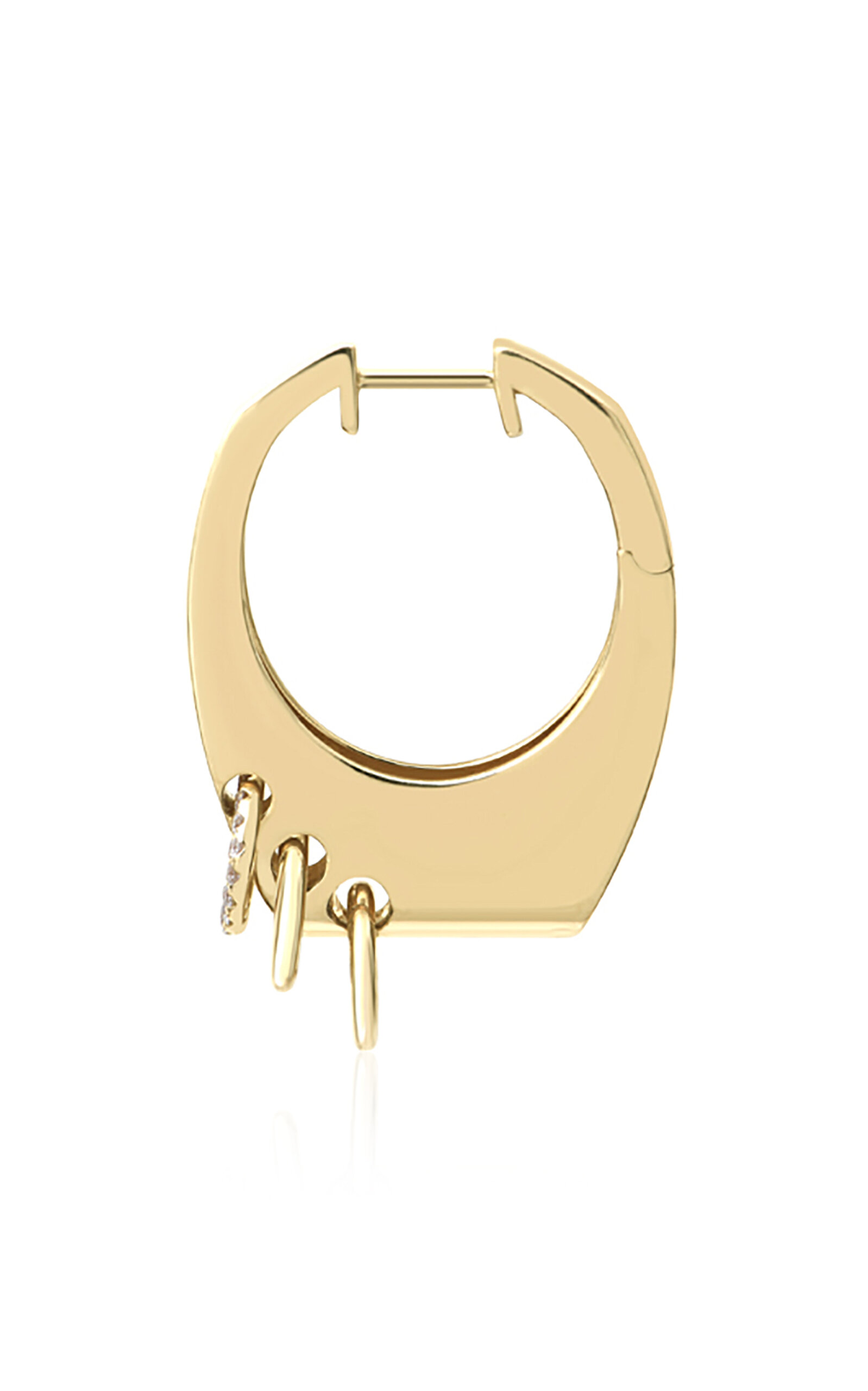 14k Yellow Gold Grace Piercing Single Earring