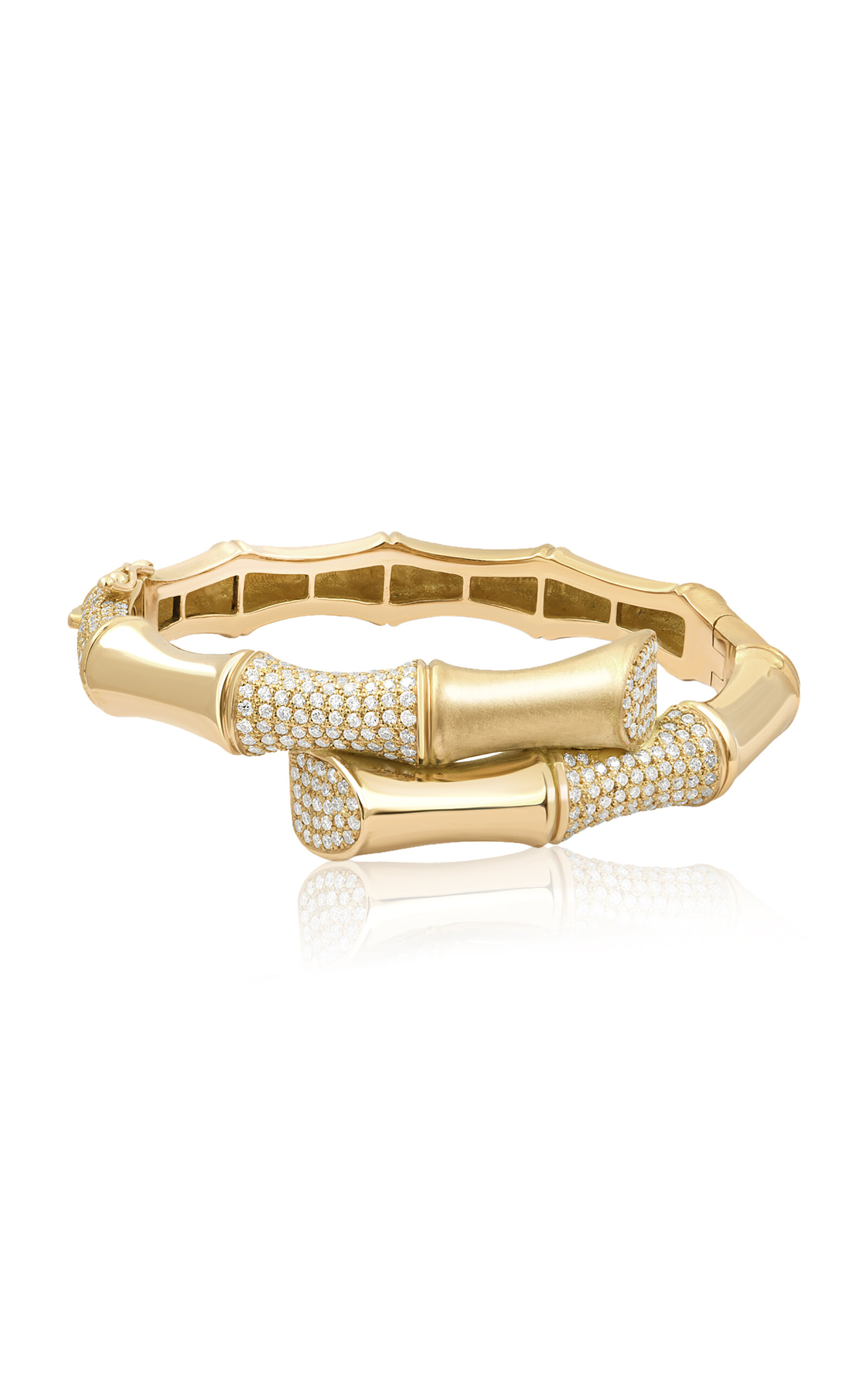 18k Yellow Gold XL Bamboo Bangle