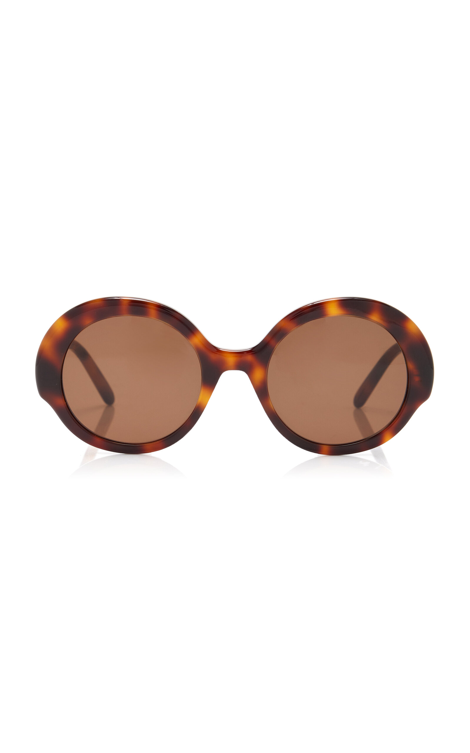 Shop Loewe Oversized Round-frame Tortoiseshell-acetate Sunglasses In Brown