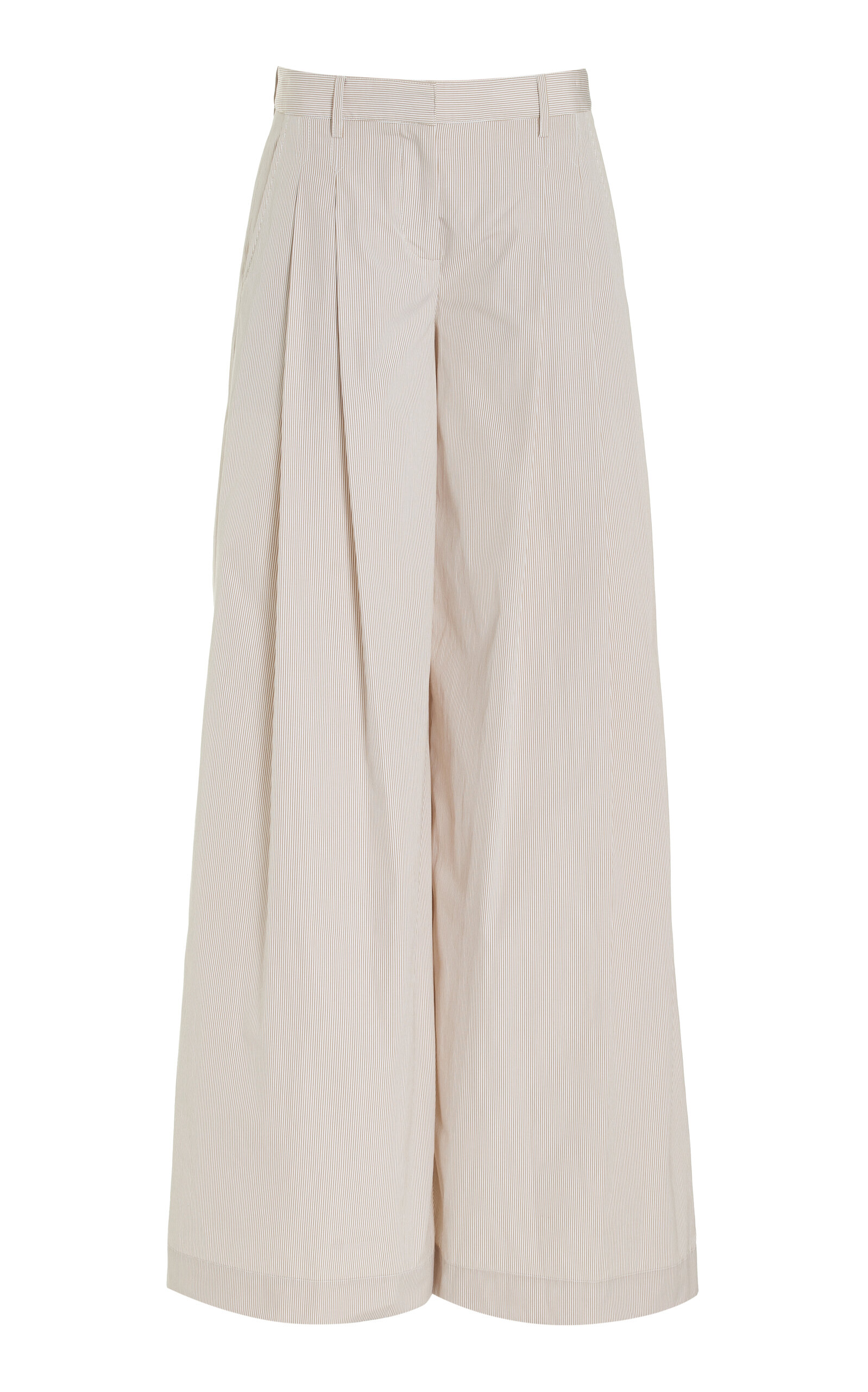 Shop Twp Didi Pleated Wide-leg Pants In Khaki