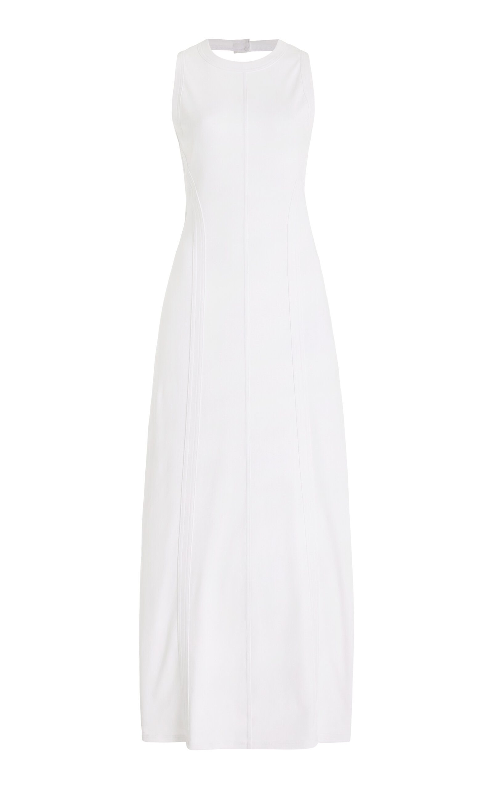 Shop Third Form Momentum Open Back Cotton Maxi Dress In White