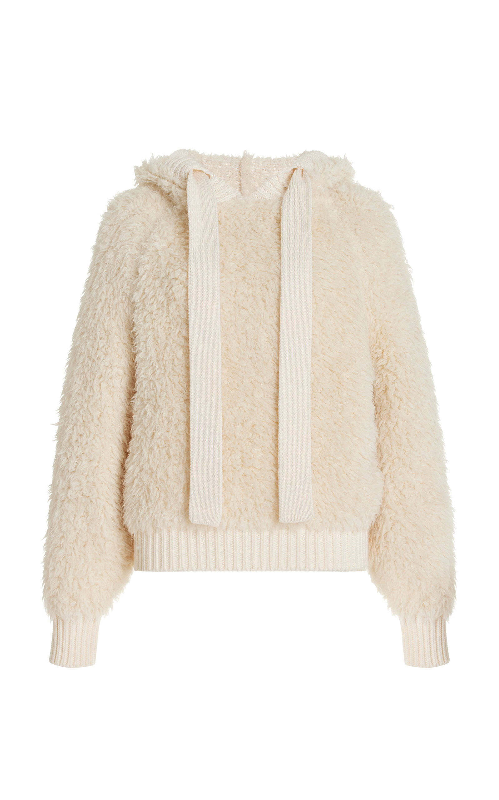 Jetset Jennifer Wool-sherpa Hoodie In Ivory