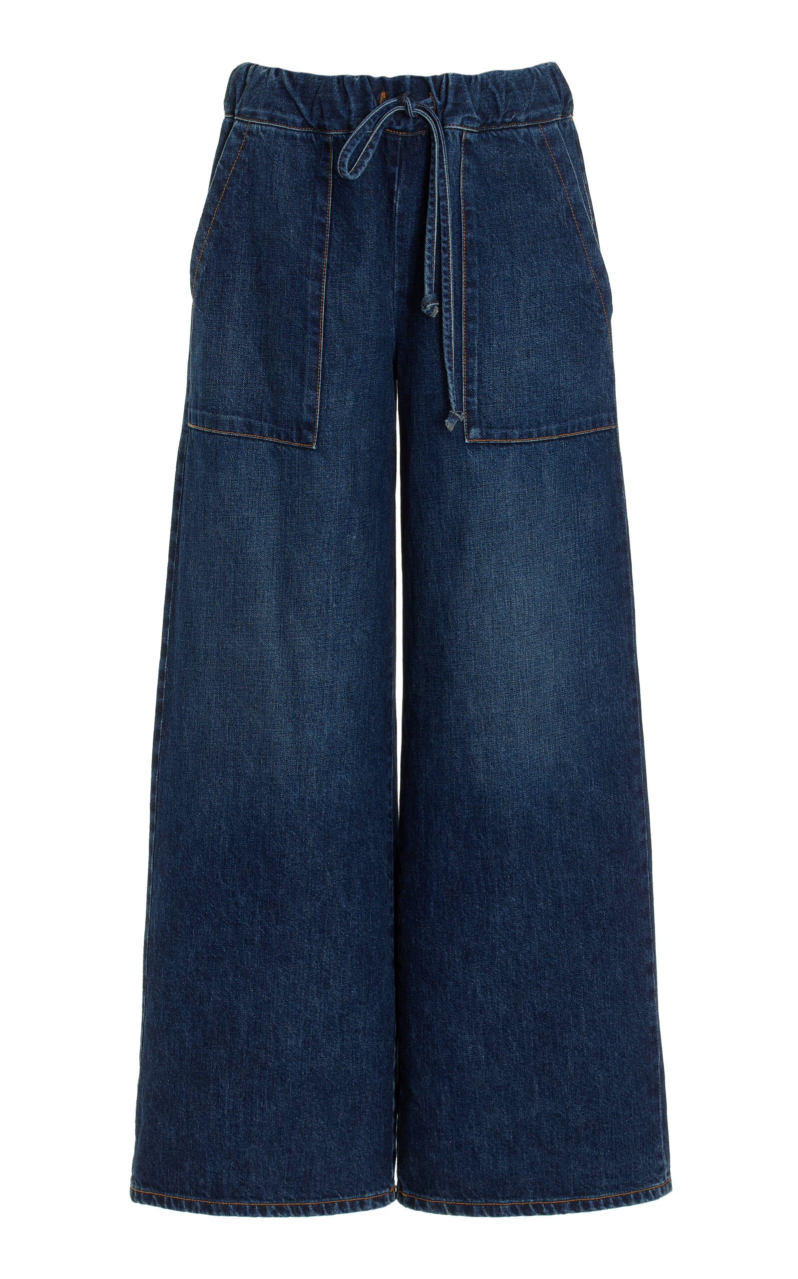 Drawstring Denim Pants