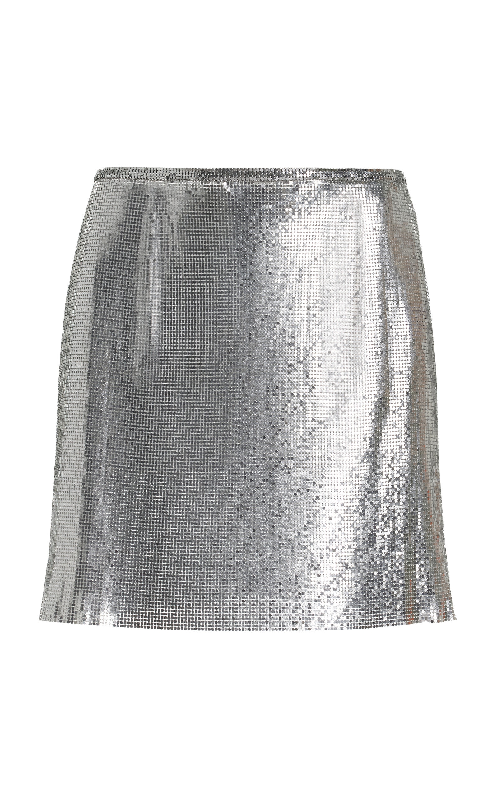 Shop Rabanne Chainmail Mini Skirt In Silver