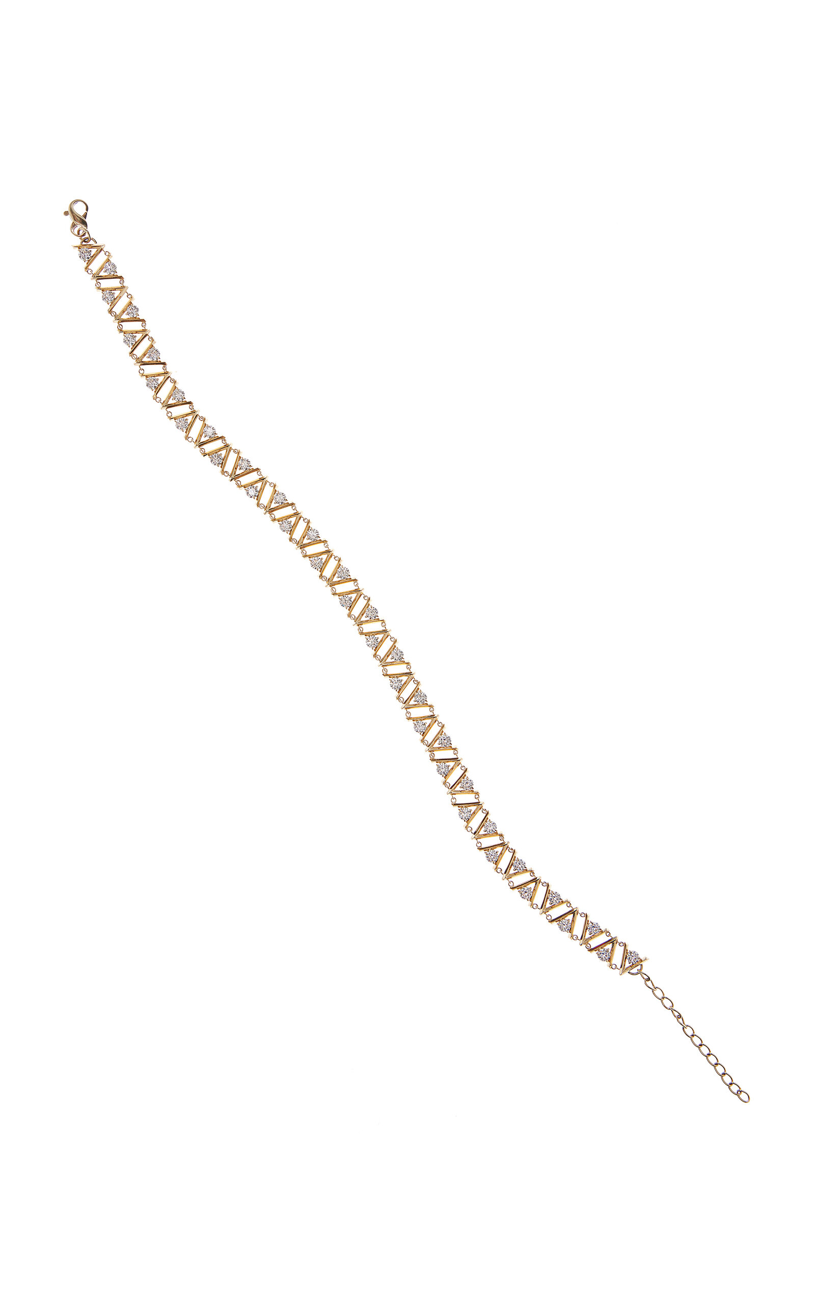 14K Gold VRAI created Diamond Choker Necklace