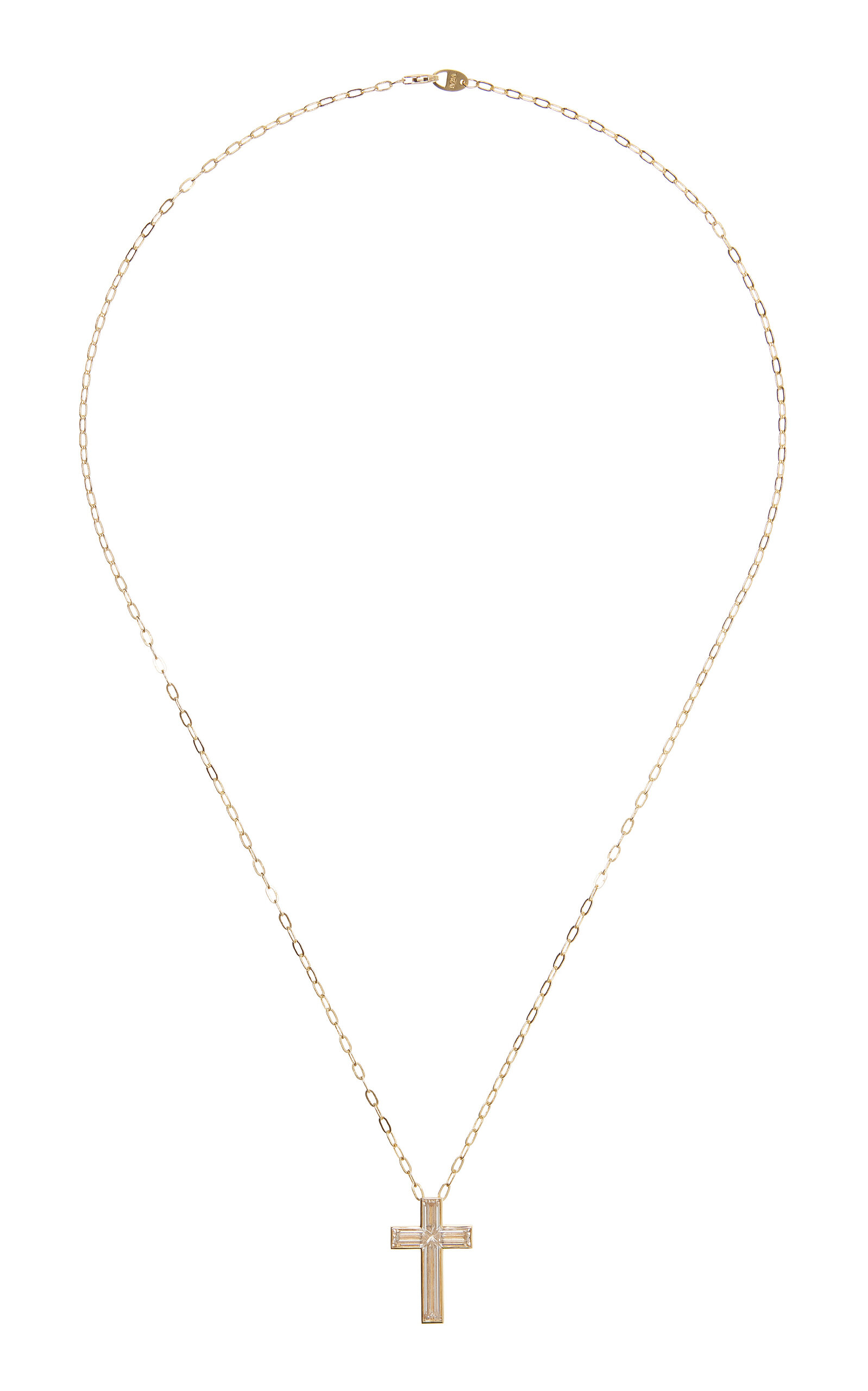 Cross 18K Yellow Gold Diamond Necklace