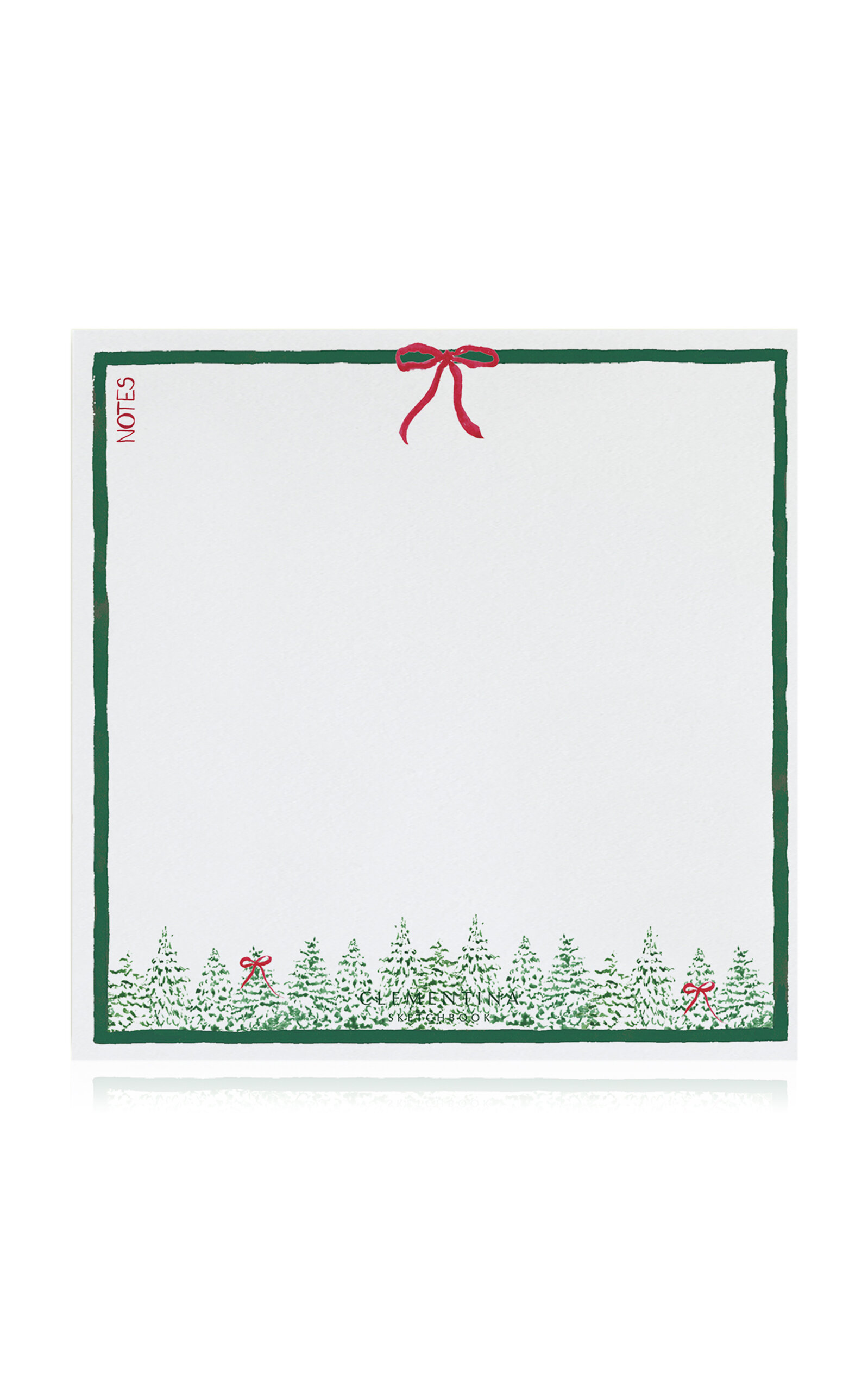 Clementina Sketchbook Green Pines Notepad In Multi