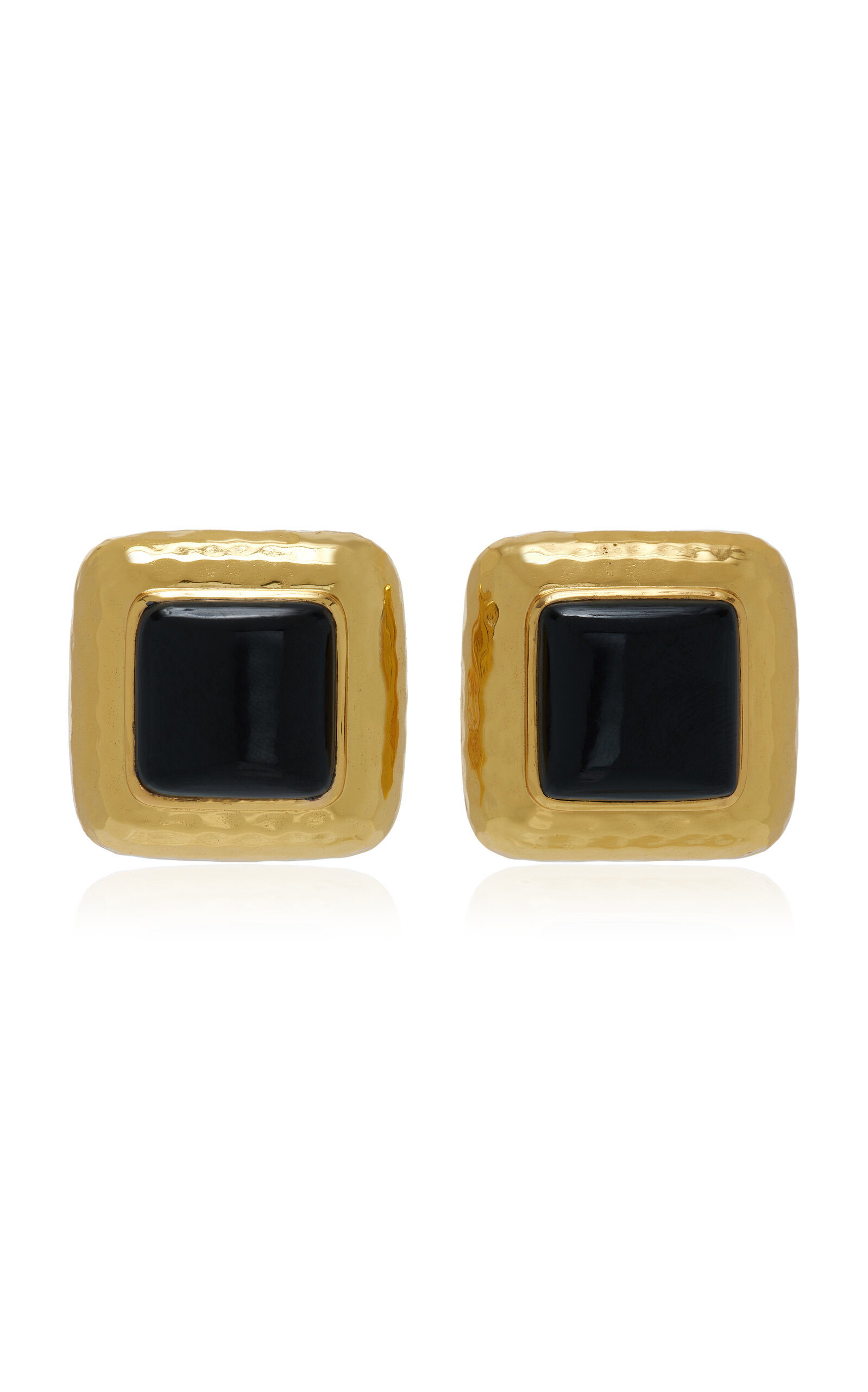 Shop Valére Exclusive 24k Gold-plated Earrings In Black