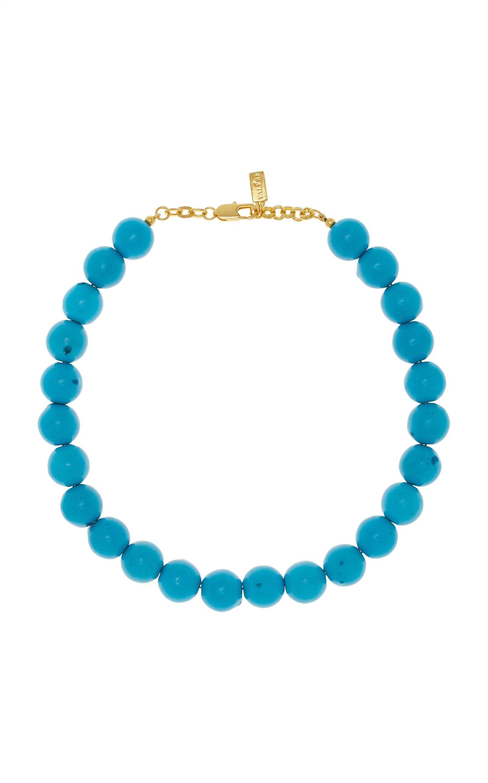 Shop Valére Exclusive Turquoise Beaded Necklace In Blue