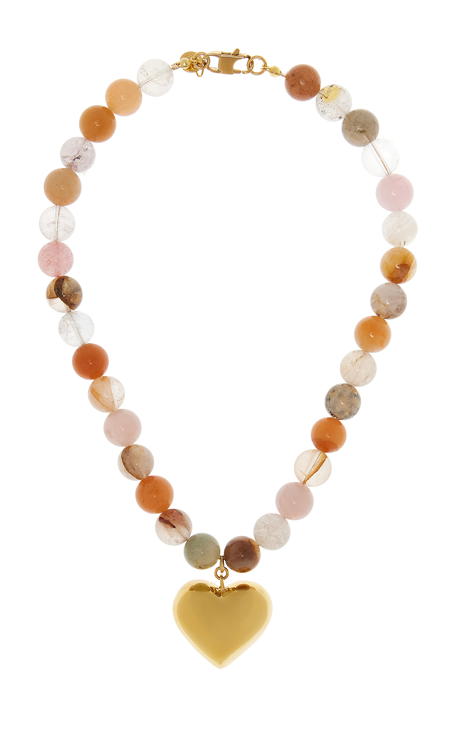 Gold And Silver-Plated Beaded Necklace