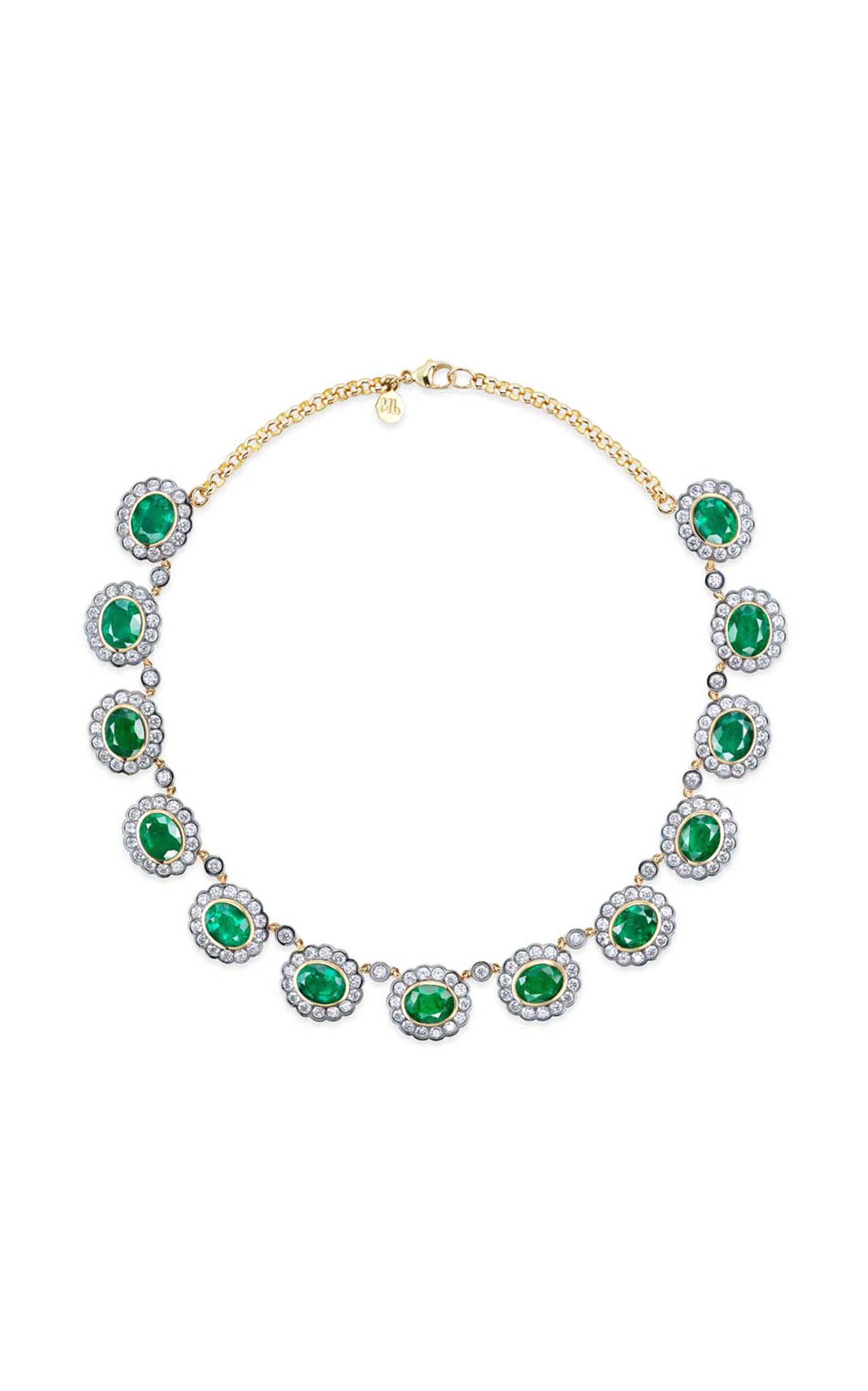 Alexandra 14K Yellow Gold Emerald Necklace