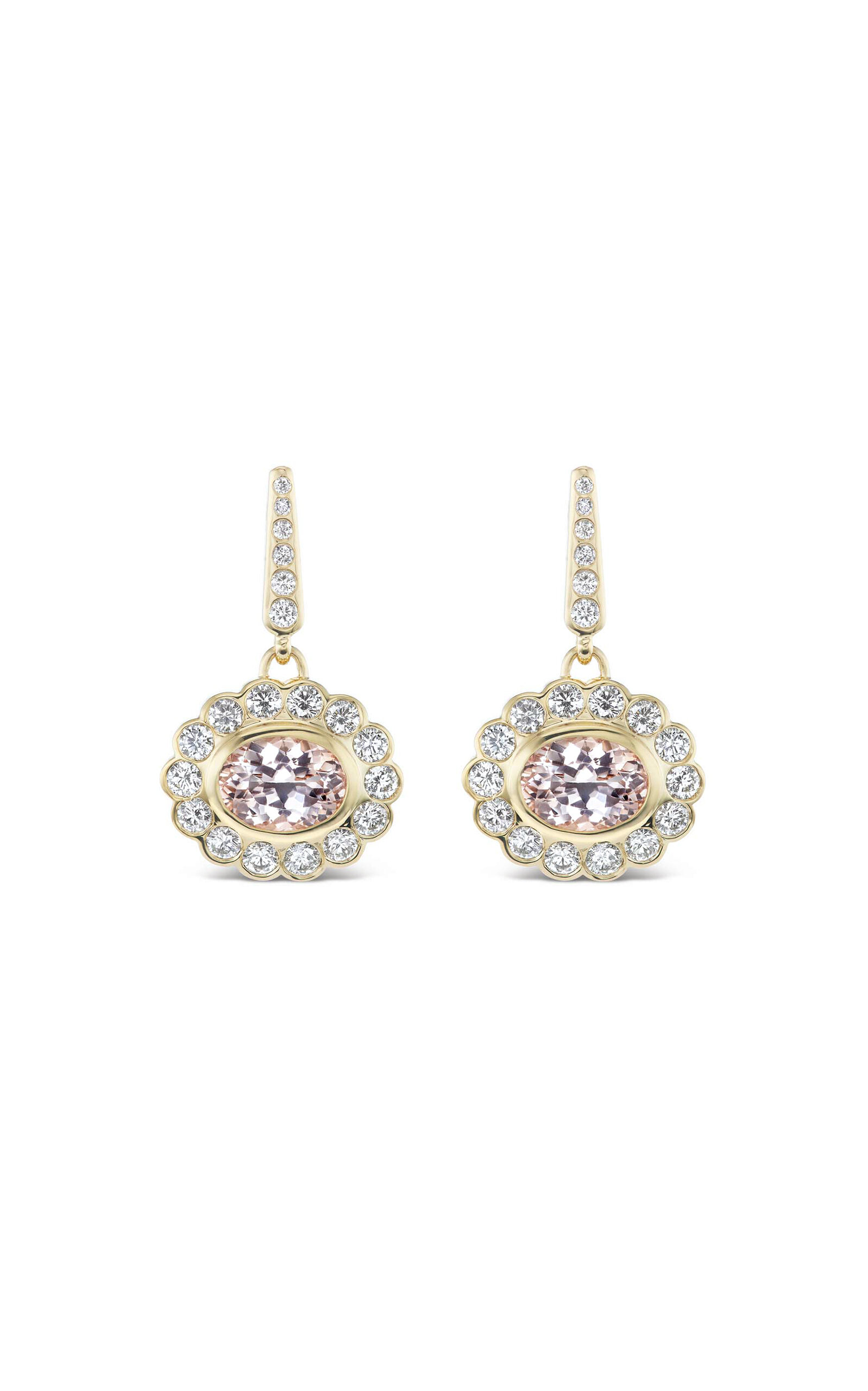 Lexie 14K Yellow Gold Morganite Earrings