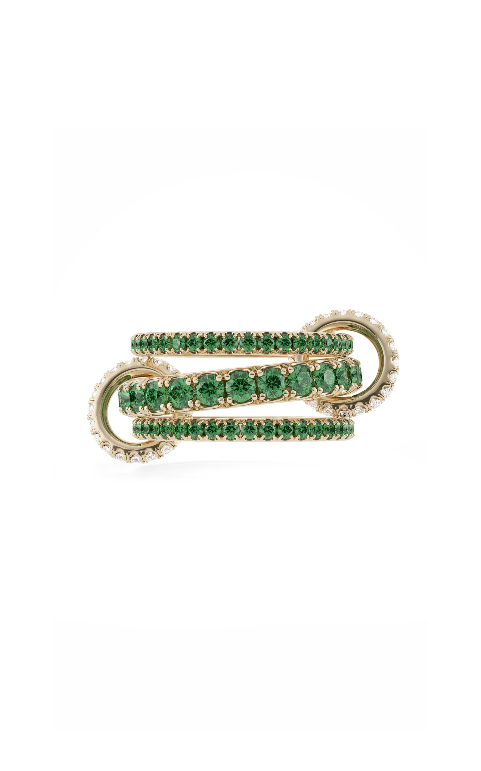 Isla Yellow Gold; Emerald; And Diamond Ring