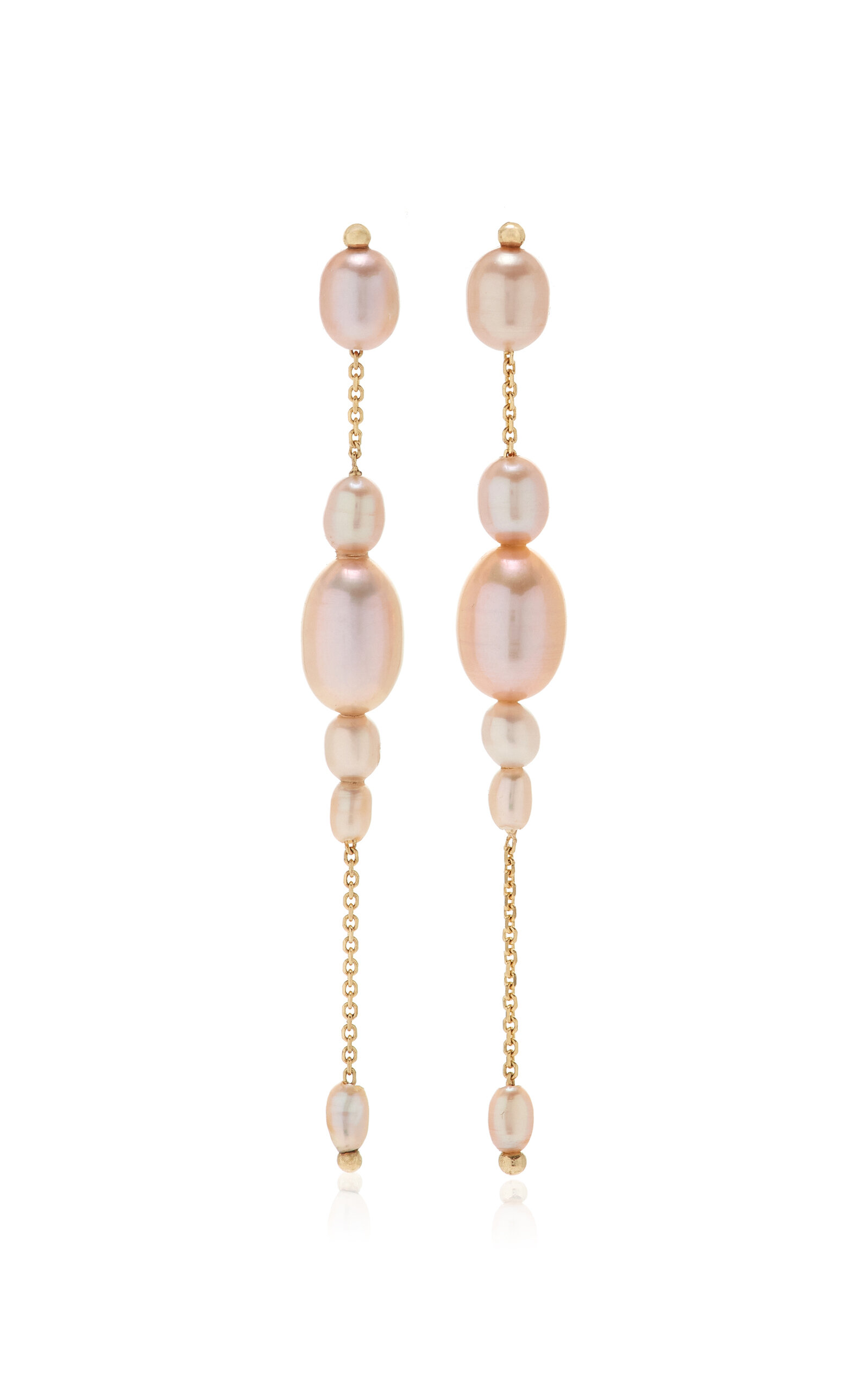 White/Space Palazzo 14K Yellow Gold Pearl Earrings