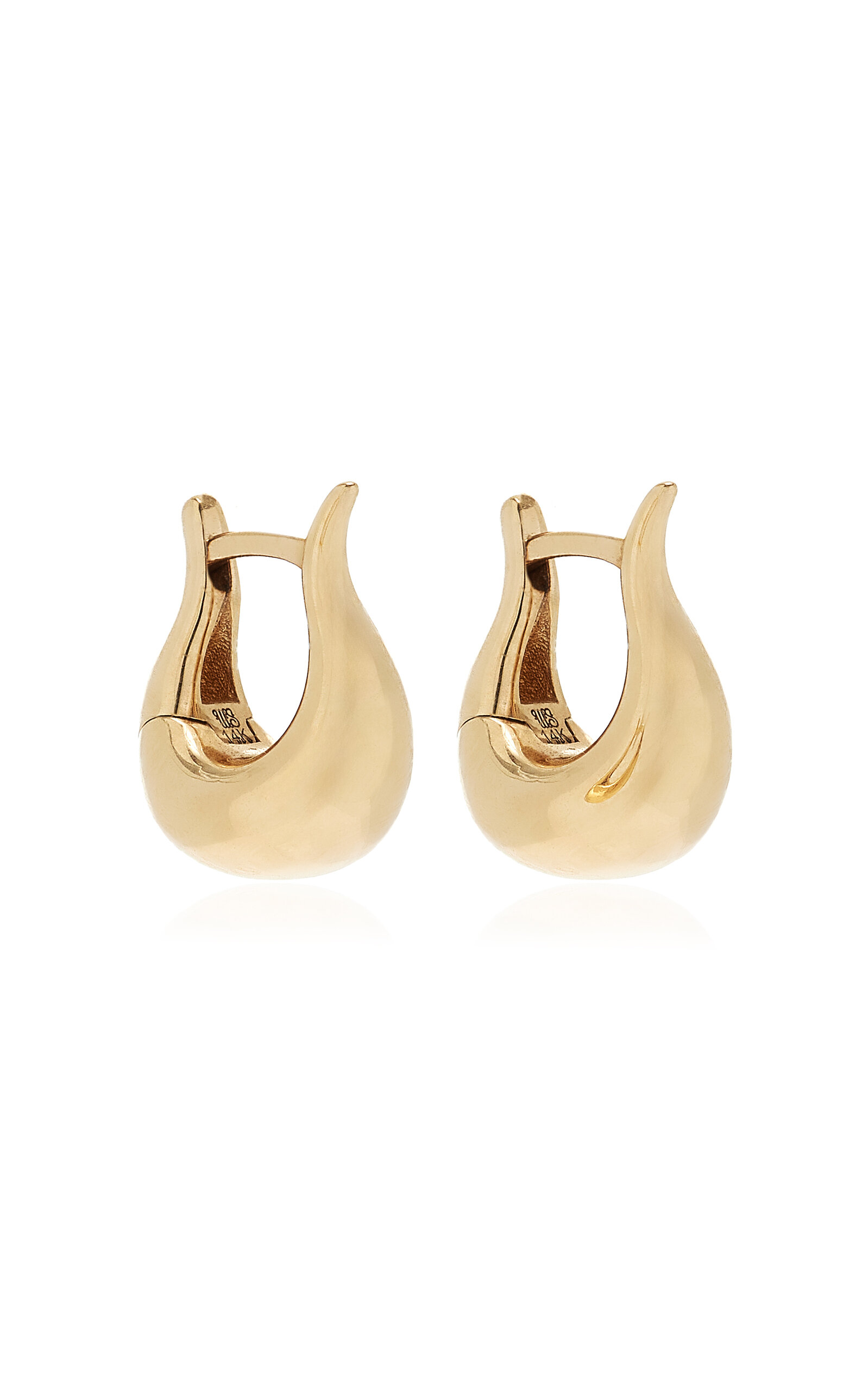 White/Space Luna 14K Yellow Gold Earrings