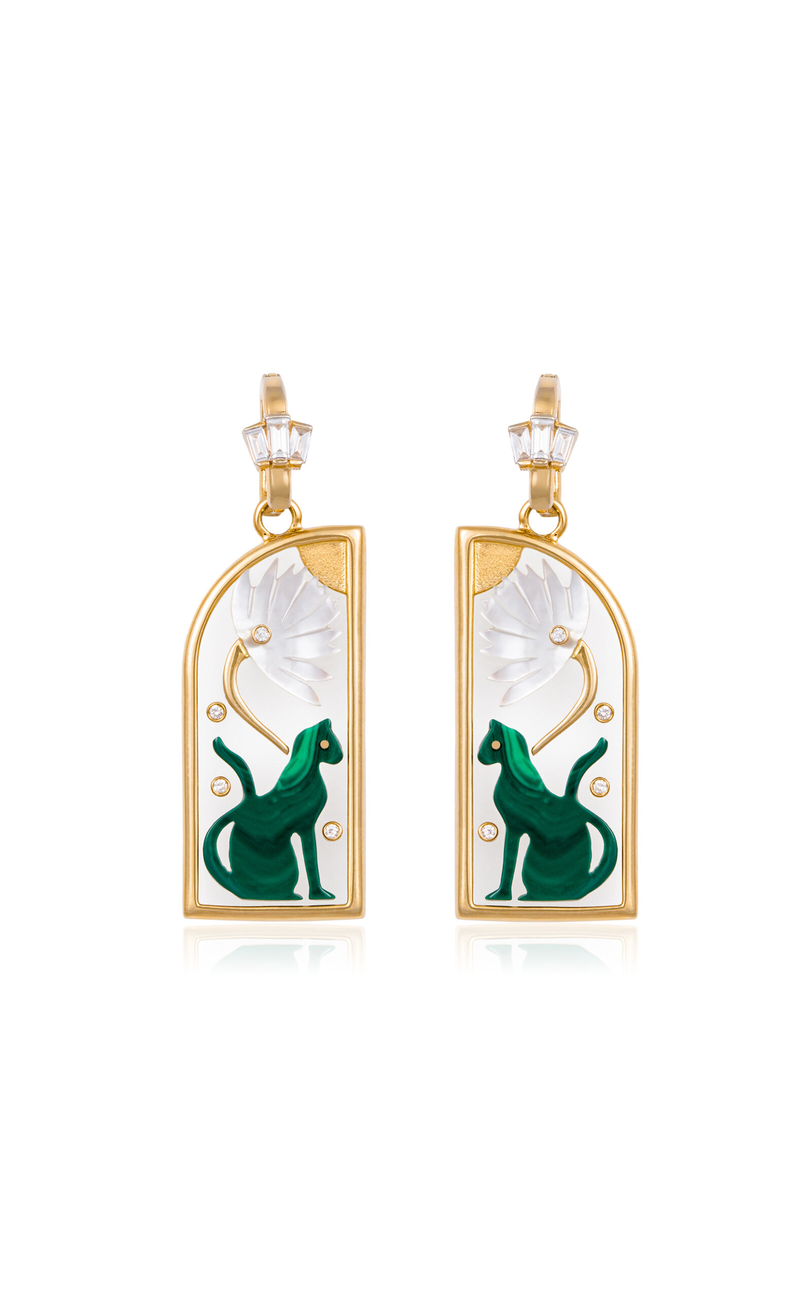 Al Hawa 18K Yellow Gold Multi-Stone Earrings