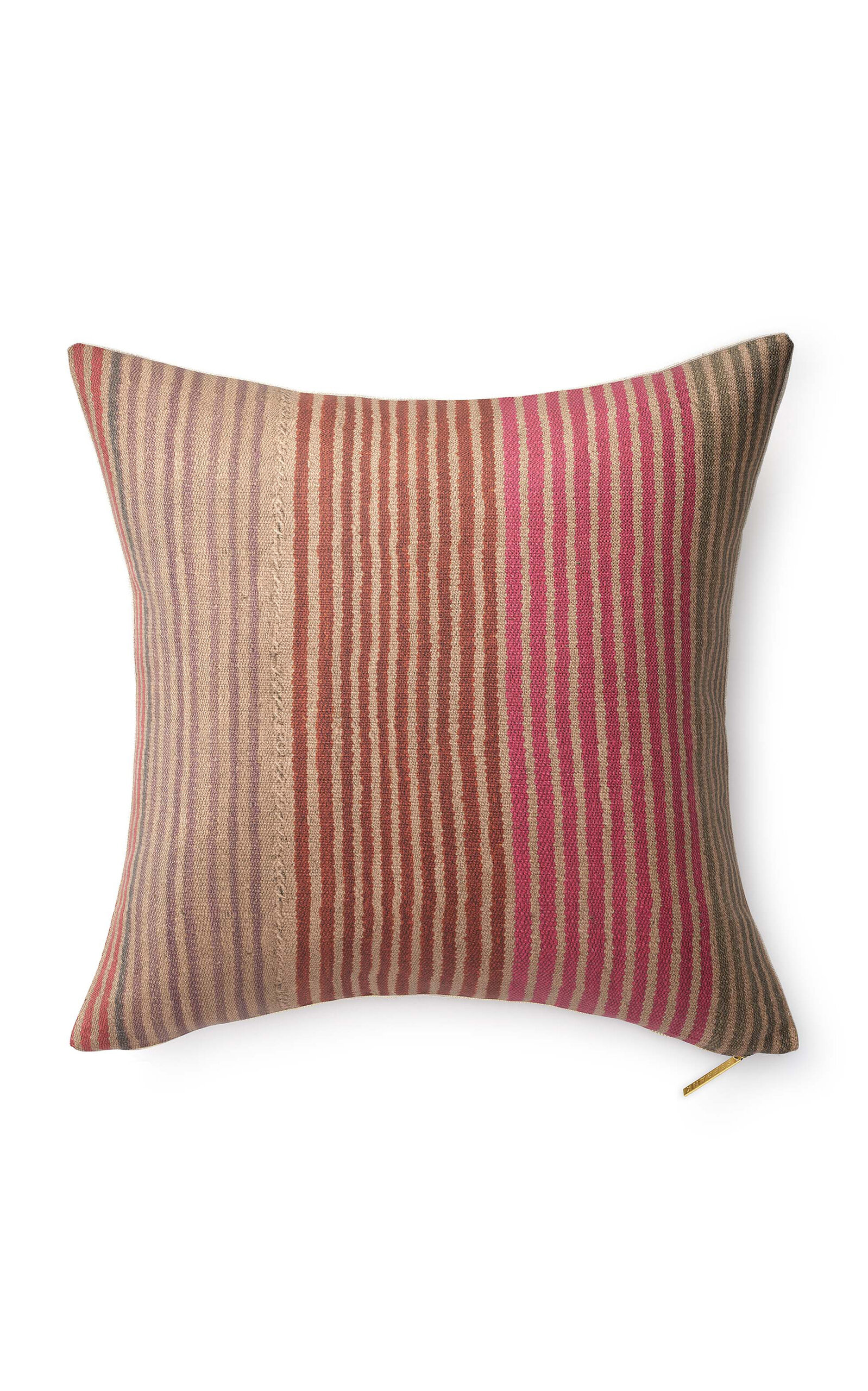 Shop St. Frank Frazada Candy-striped Linen-cotton Pillow In Multi