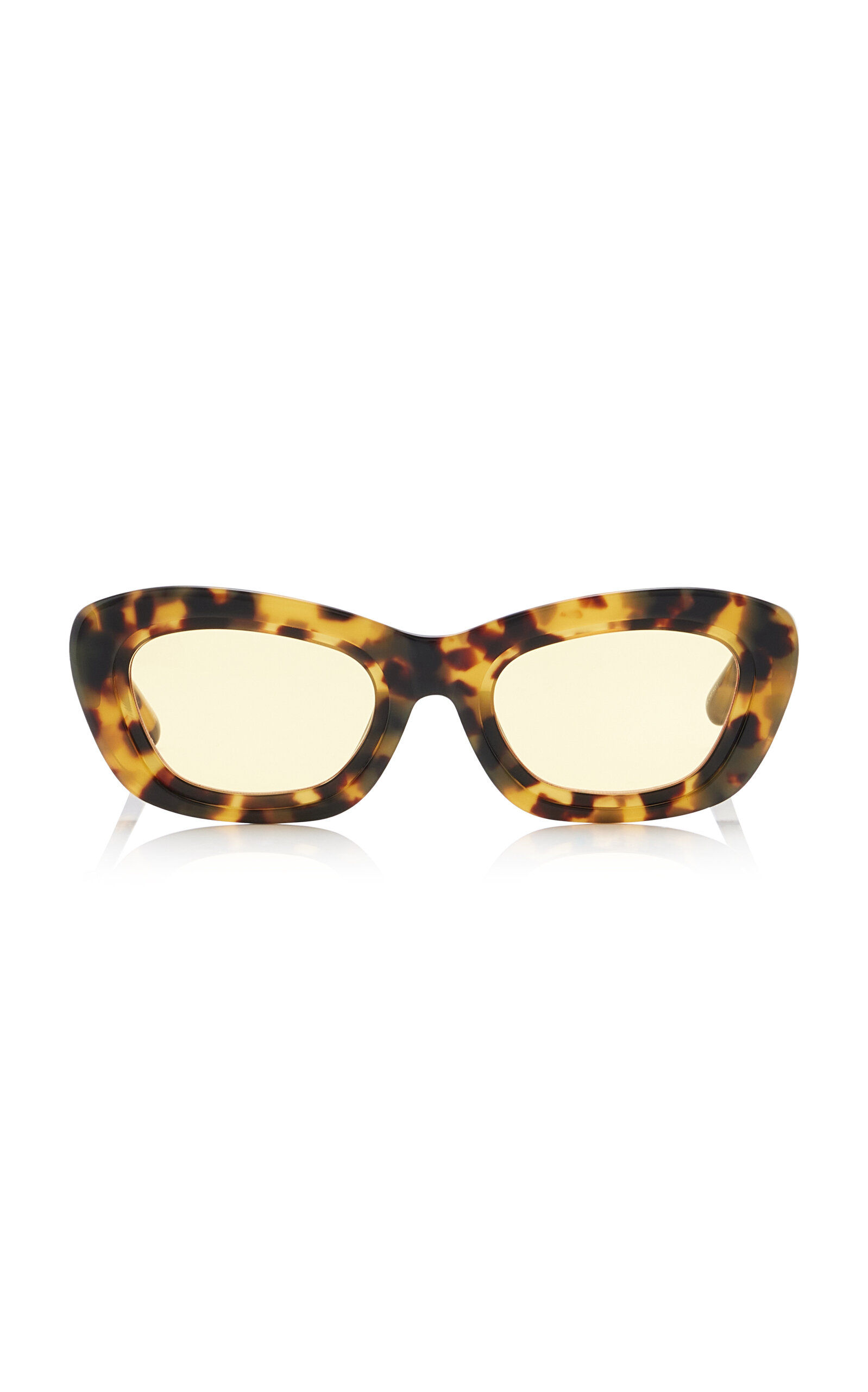 Shop Attico Raina Cat-eye Tortoiseshell Acetate Sunglasses In Brown