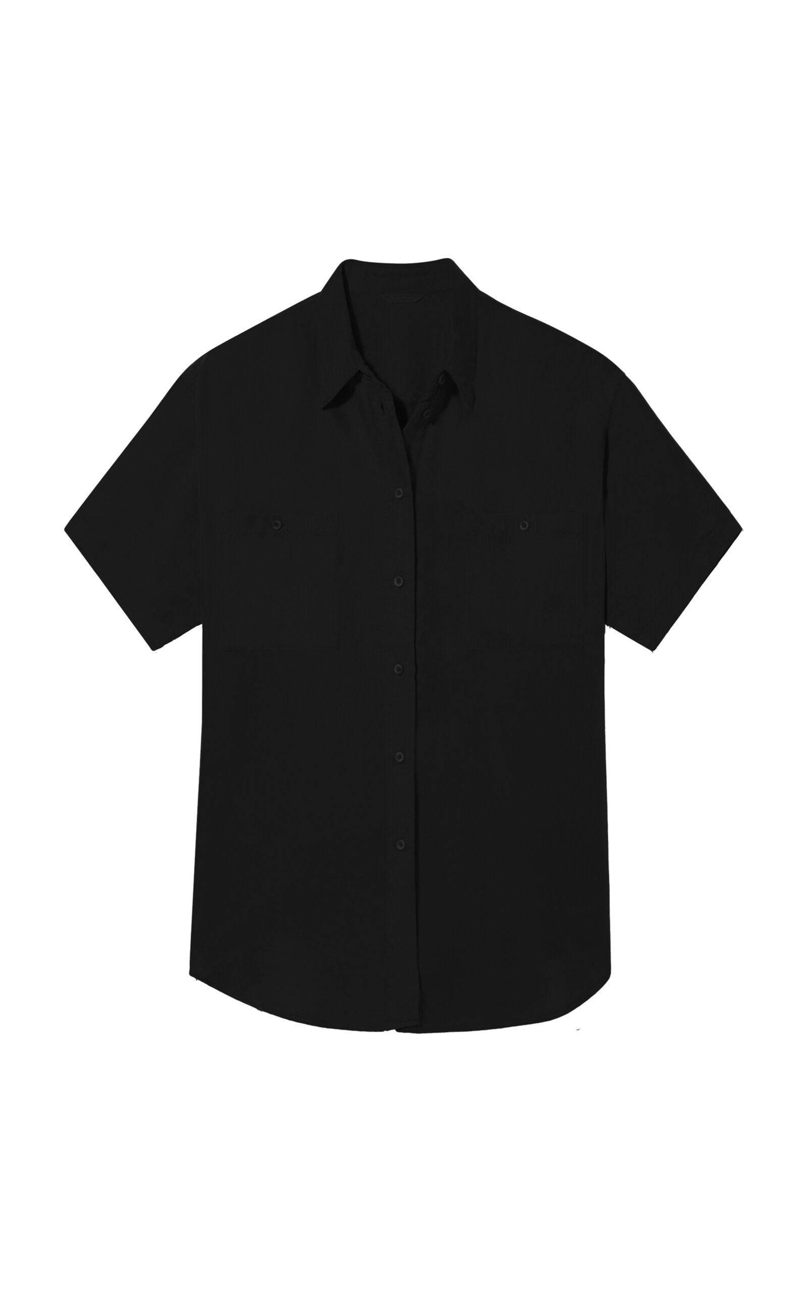 Shop Left On Friday Day Trip Oversized Cupro Shirt In Black