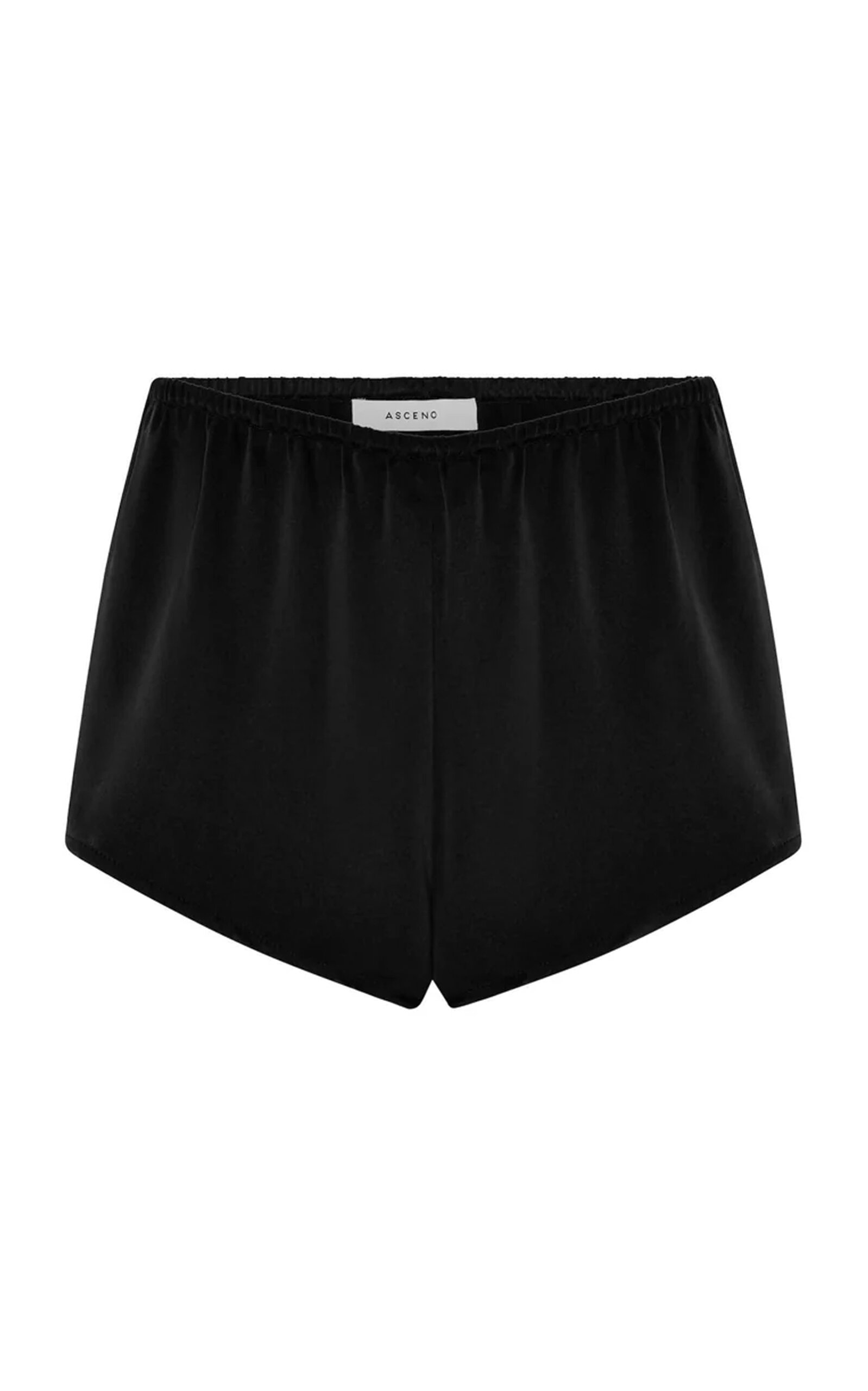 Shop Asceno The Venice Silk Shorts In Black