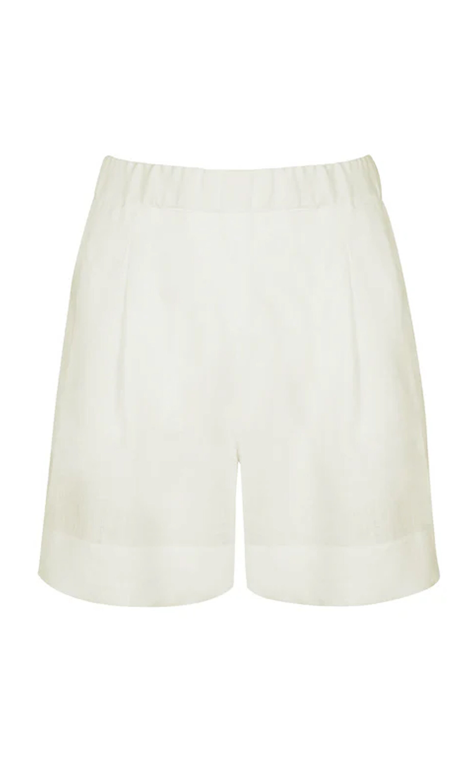 Shop Asceno The Zurich Linen Shorts In Ivory