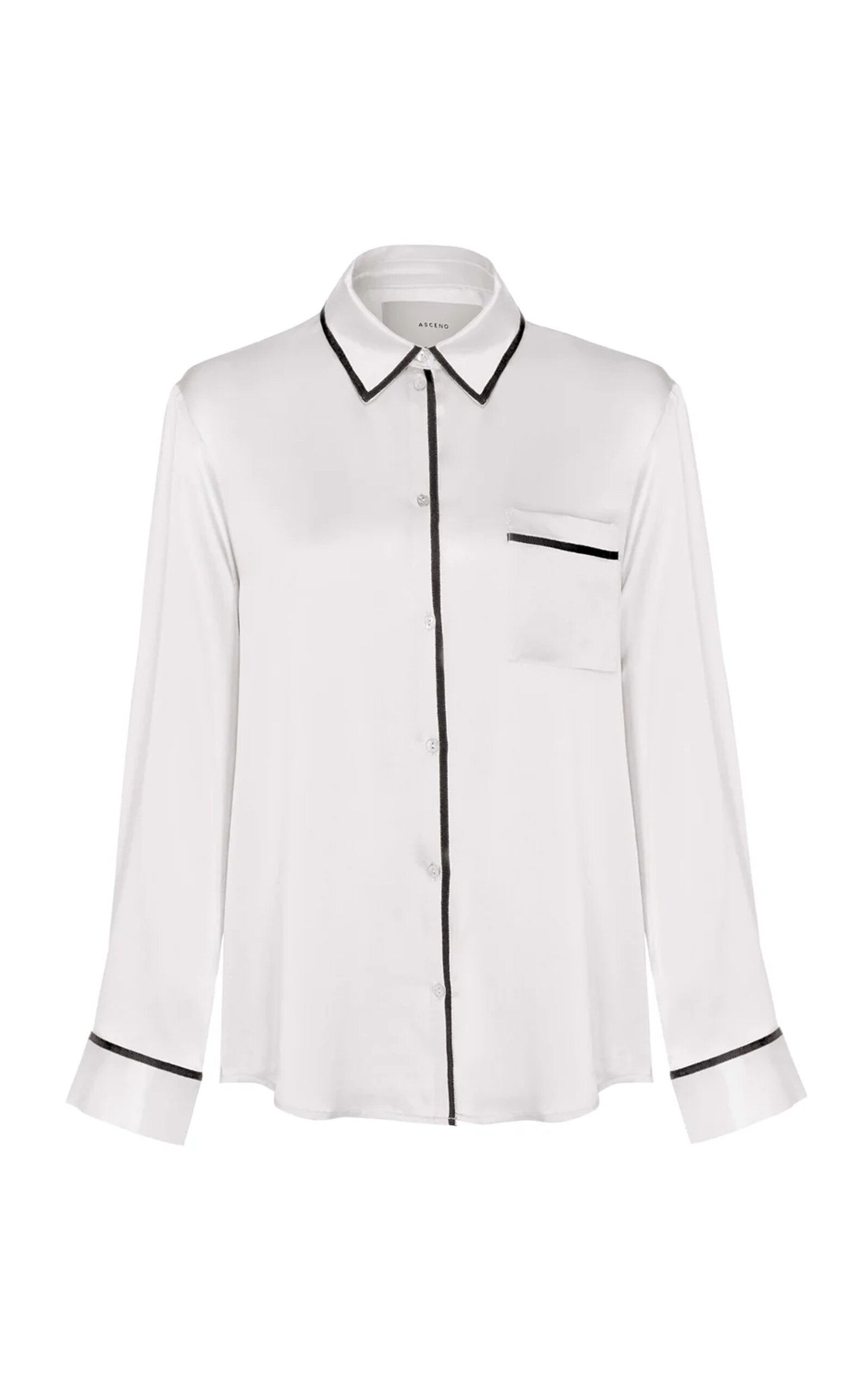 Shop Asceno The London Linen Top In White