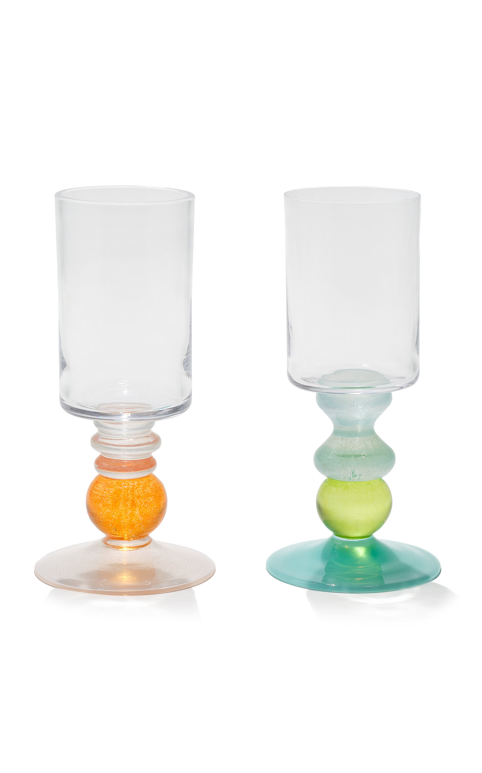 Shop Gather Set-of-two Miami Wine Glasses In Multi