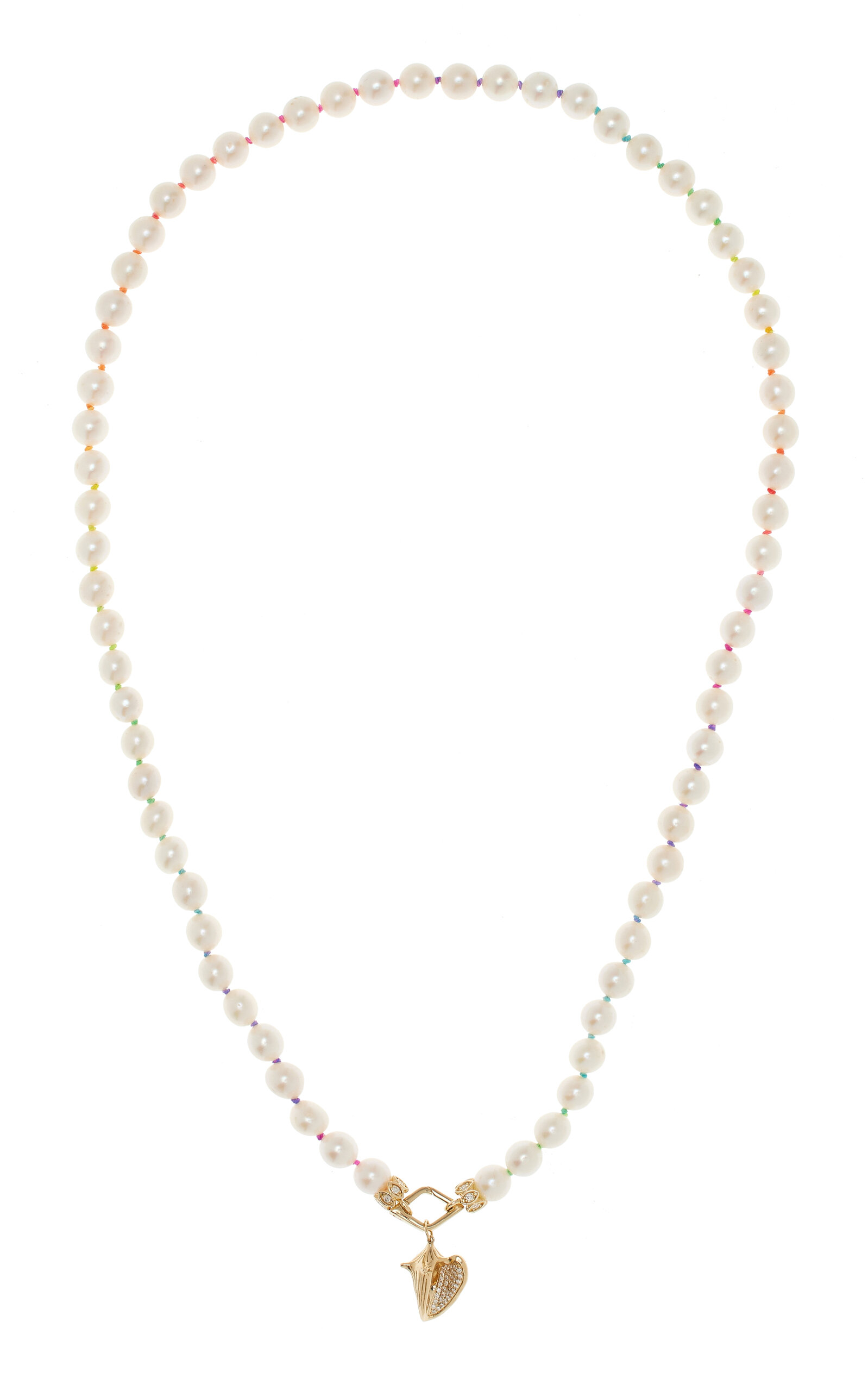 Shop Sydney Evan 14k Yellow Gold Diamond; Pearl Necklace