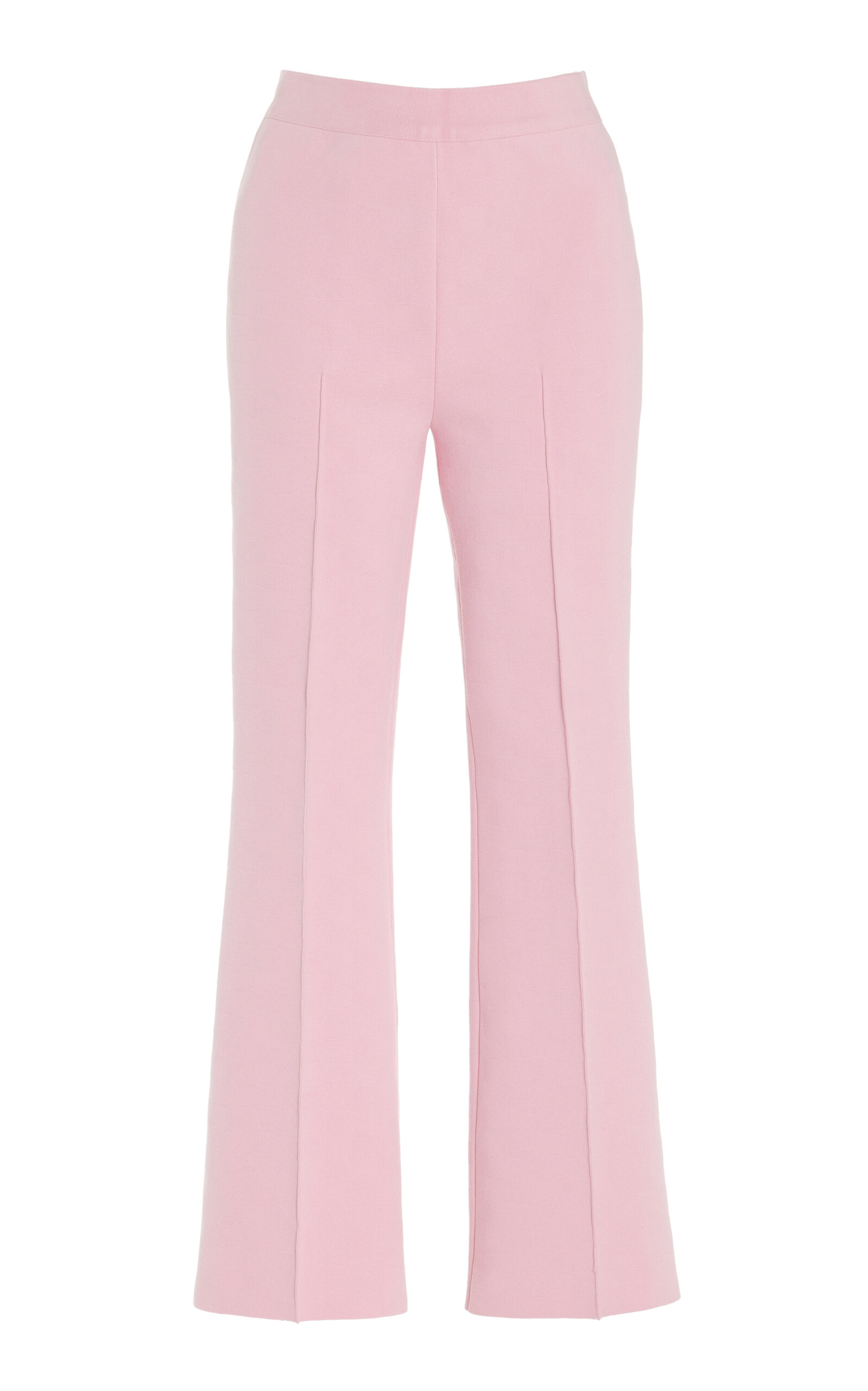 Exclusive Kick Stretch-Cotton Knit Cropped Flared Pants