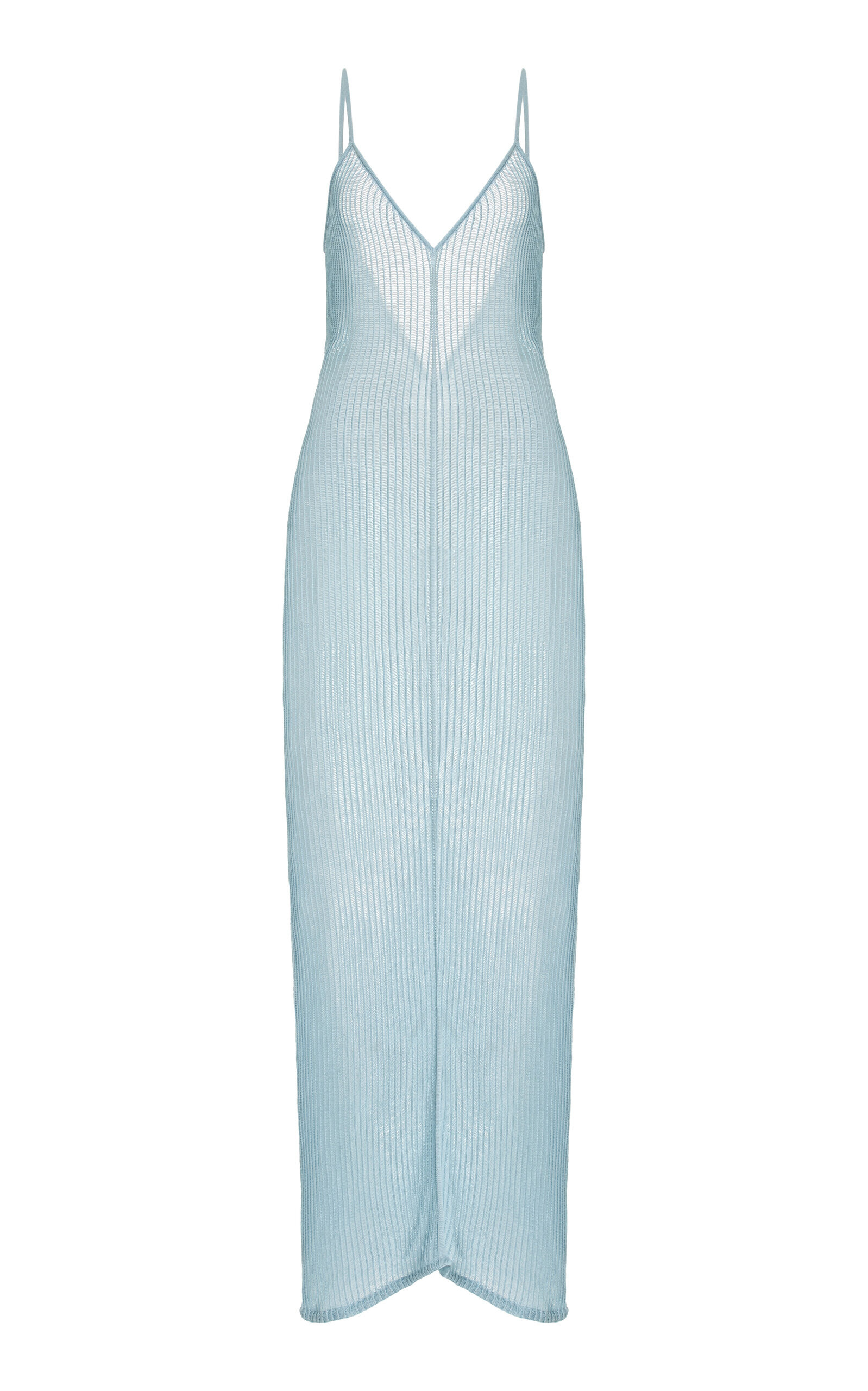 Shop Haight Luna Knit Maxi Beach Dress In Blue