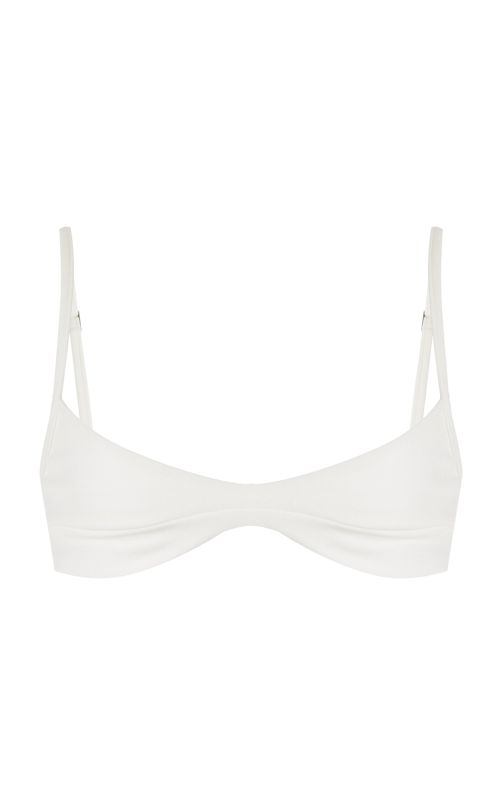 Shop Haight Monica Crepe Bikini Top In White