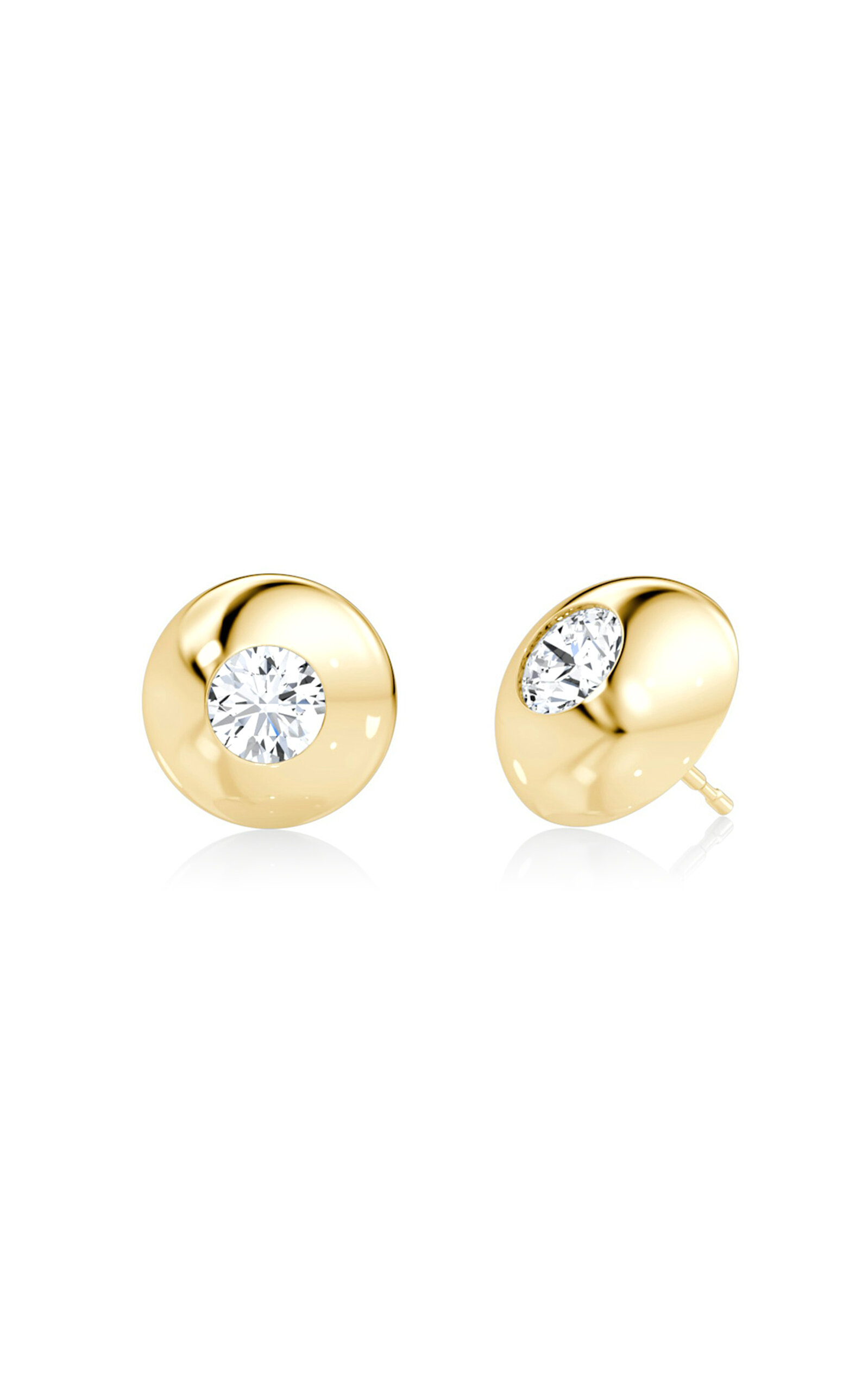 Shop Vrai Petra & Meehan 14k Yellow Gold Lab-grown Diamond Stud Earrings