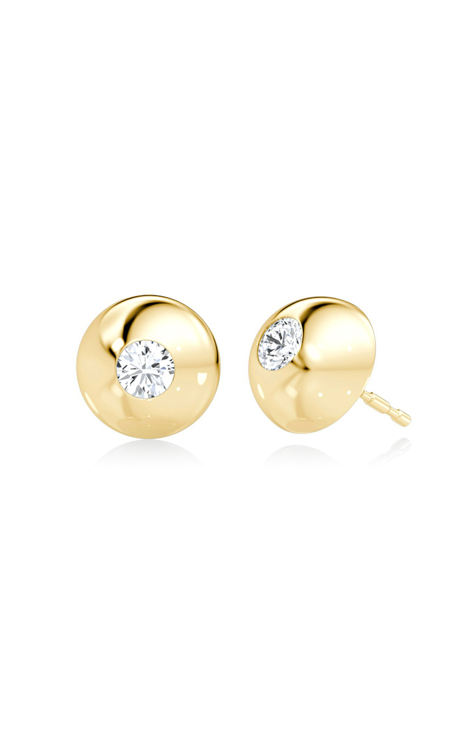 Shop Vrai Petra & Meehan 14k Yellow Gold Lab-grown Diamond Stud Earrings