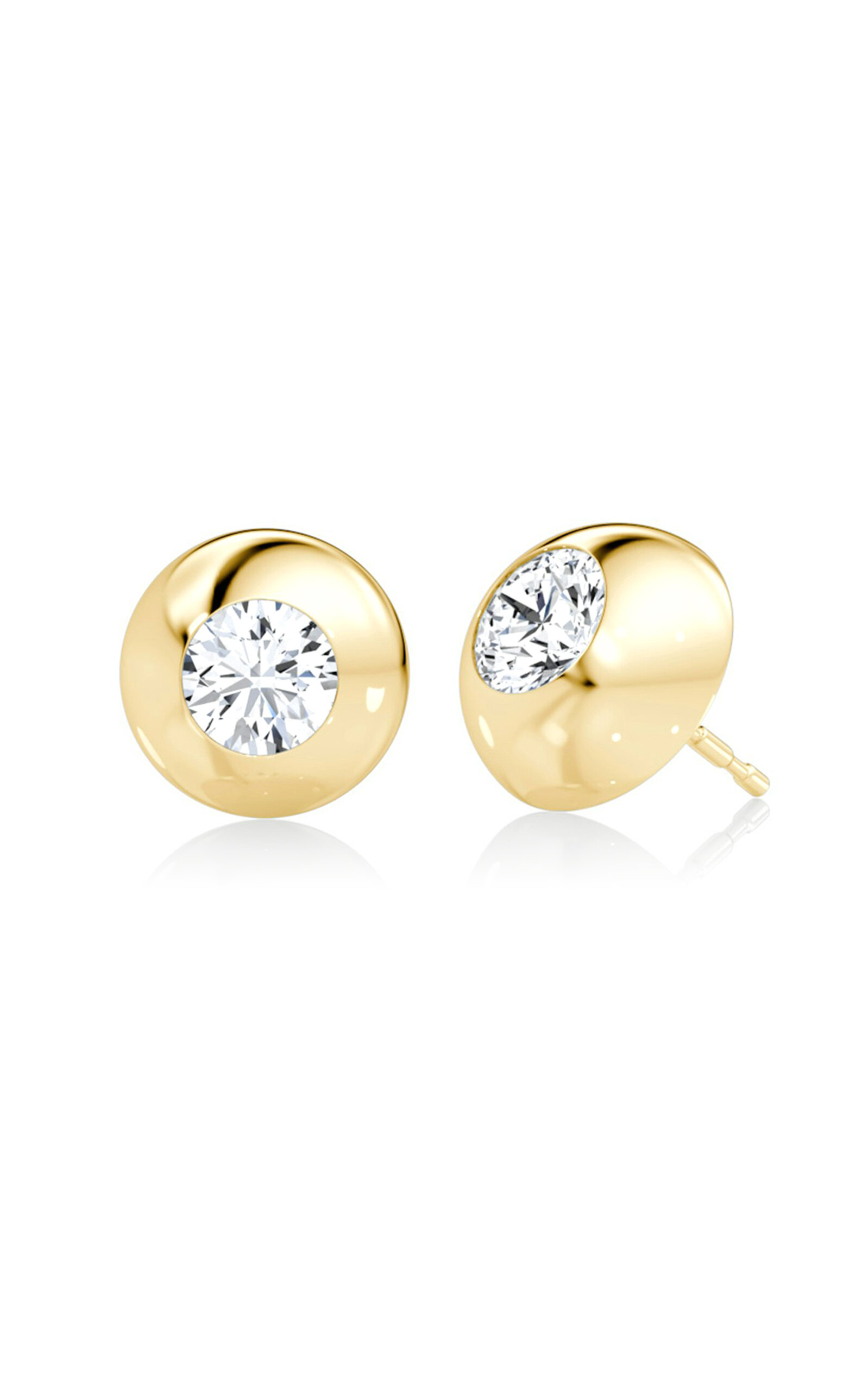 Shop Vrai Petra & Meehan 14k Yellow Gold Lab-grown Diamond Stud Earrings