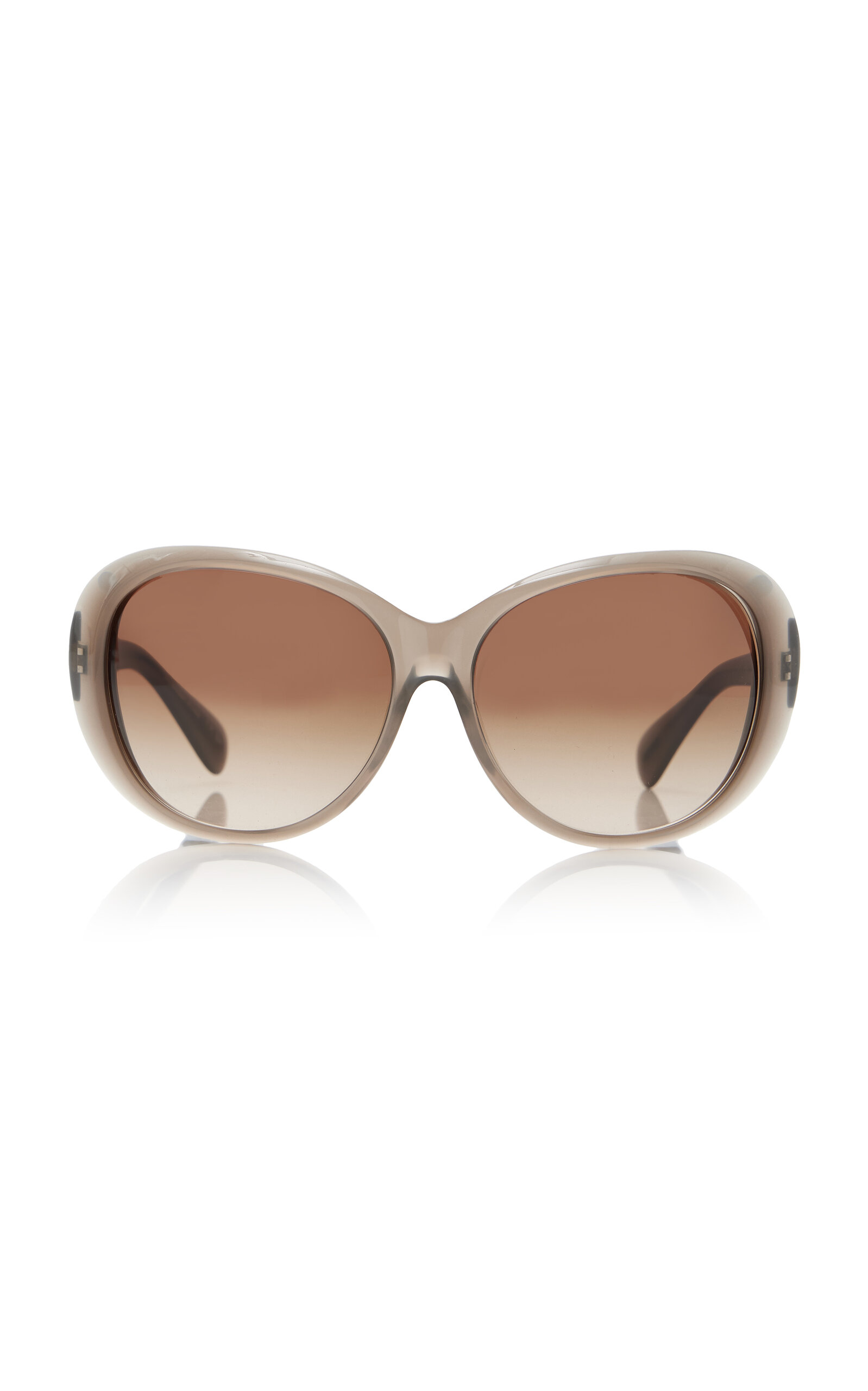 Shop Oliver Peoples Maridan Oversized Round-frame Acetate Sunglasses In Brown