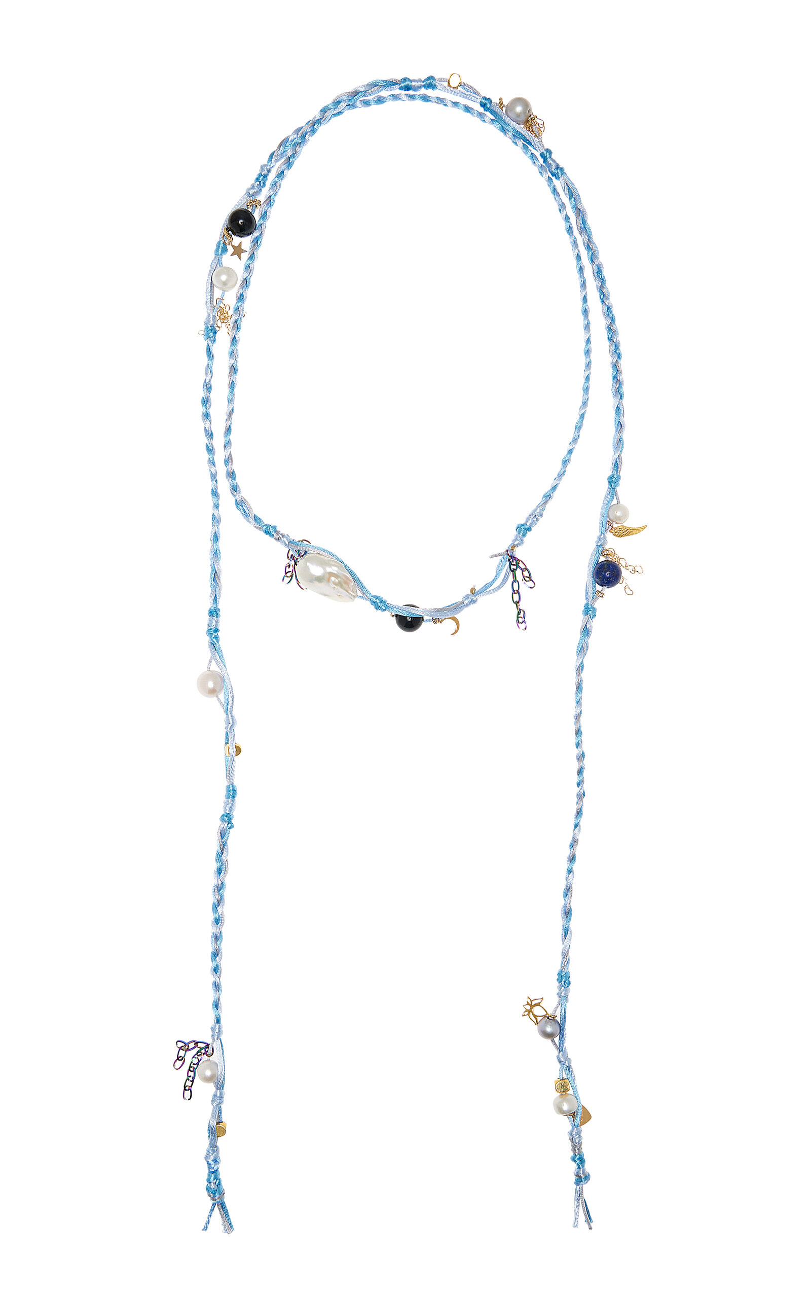 Blue Summer 18K Gold Multi-Stone Necklace