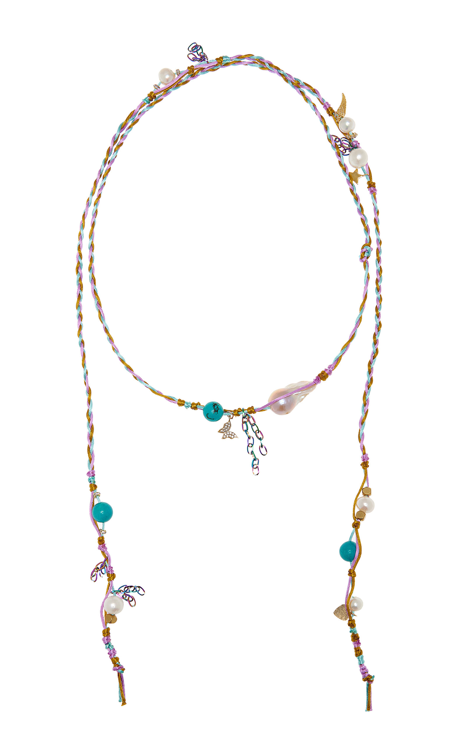 Spring Water 18K Gold Multi-Stone Necklace