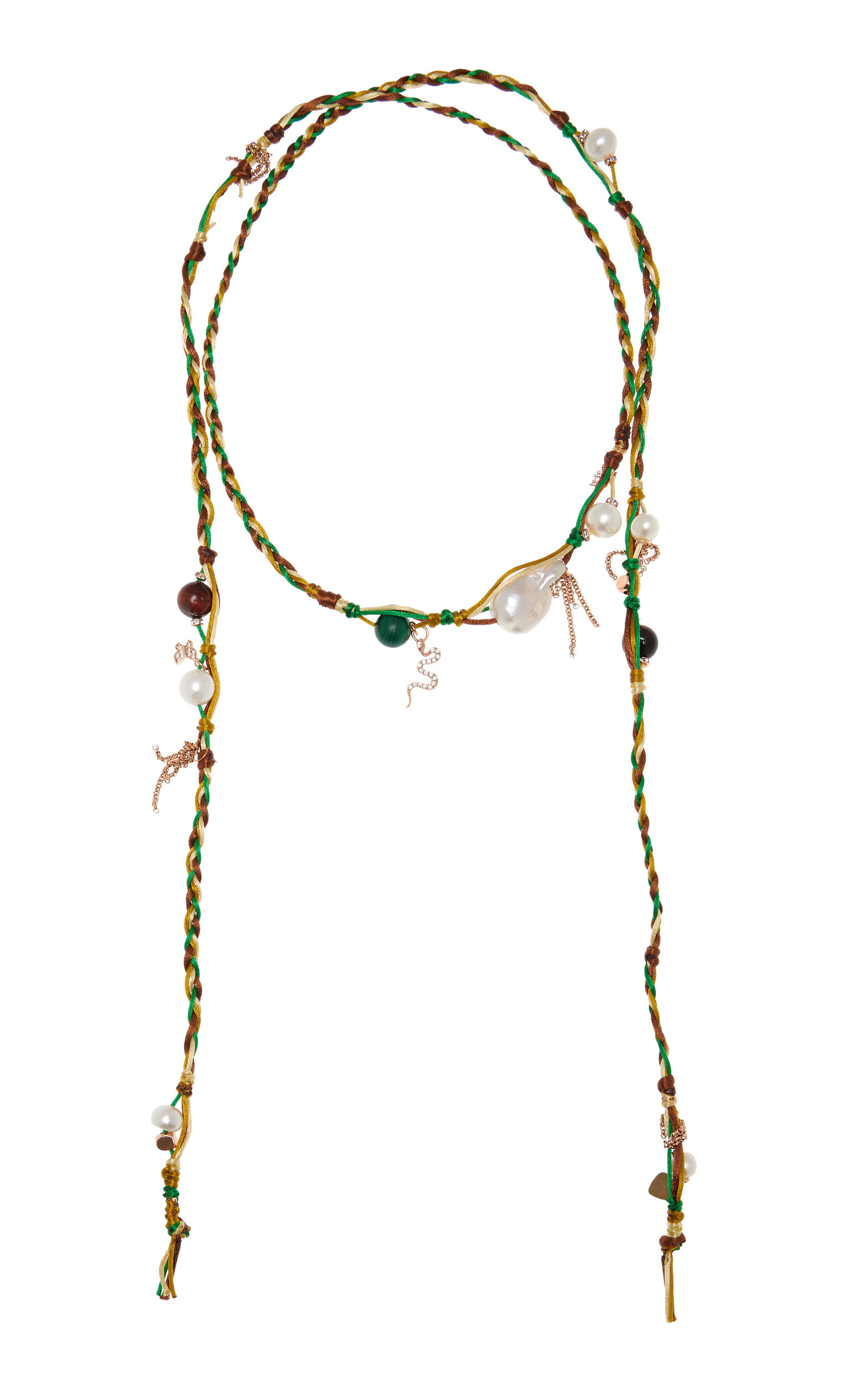Green With Envy Rose-Gold Multi-Stone Necklace