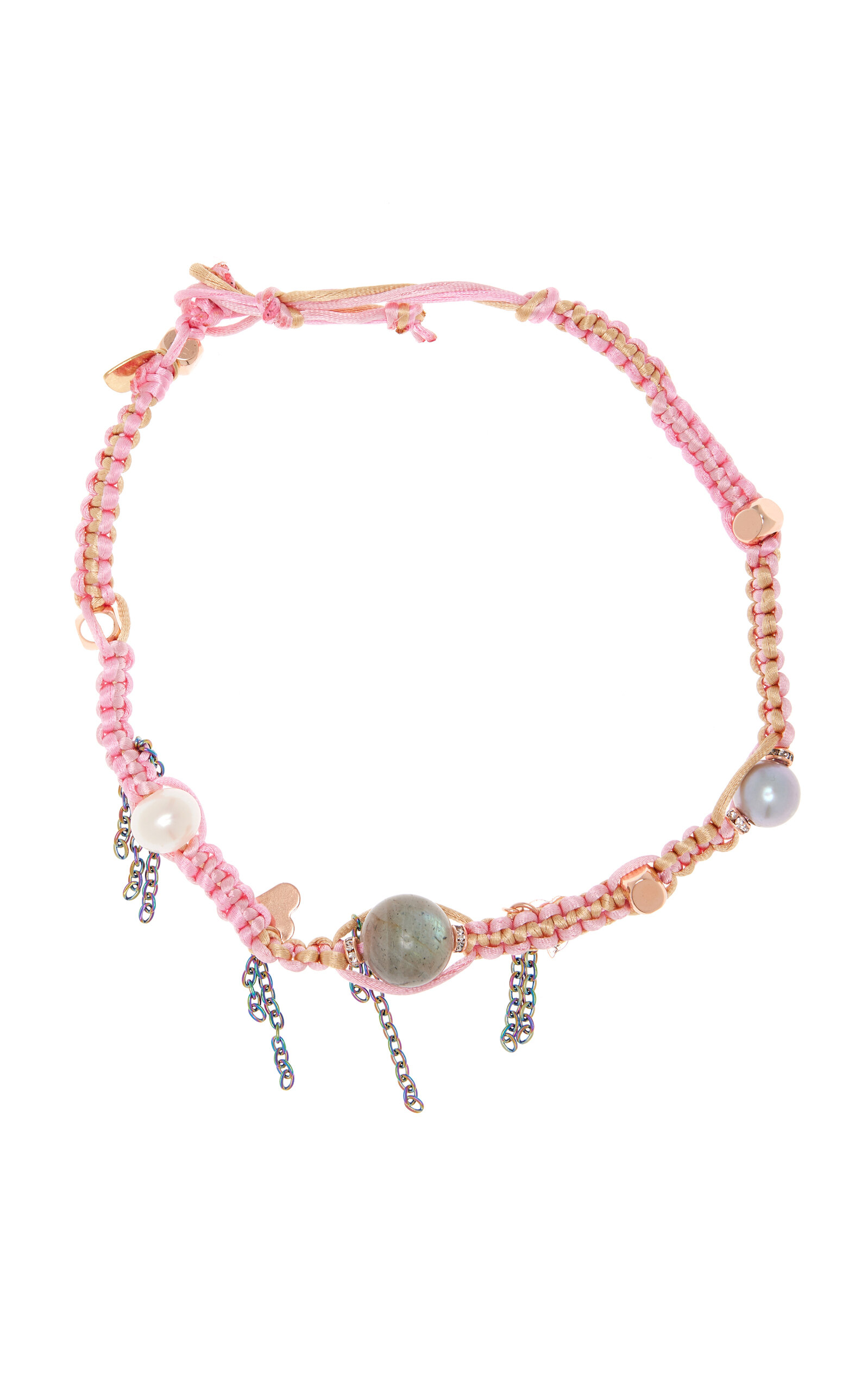 Cotton Candy Stainless Steel Multi-Stone Necklace