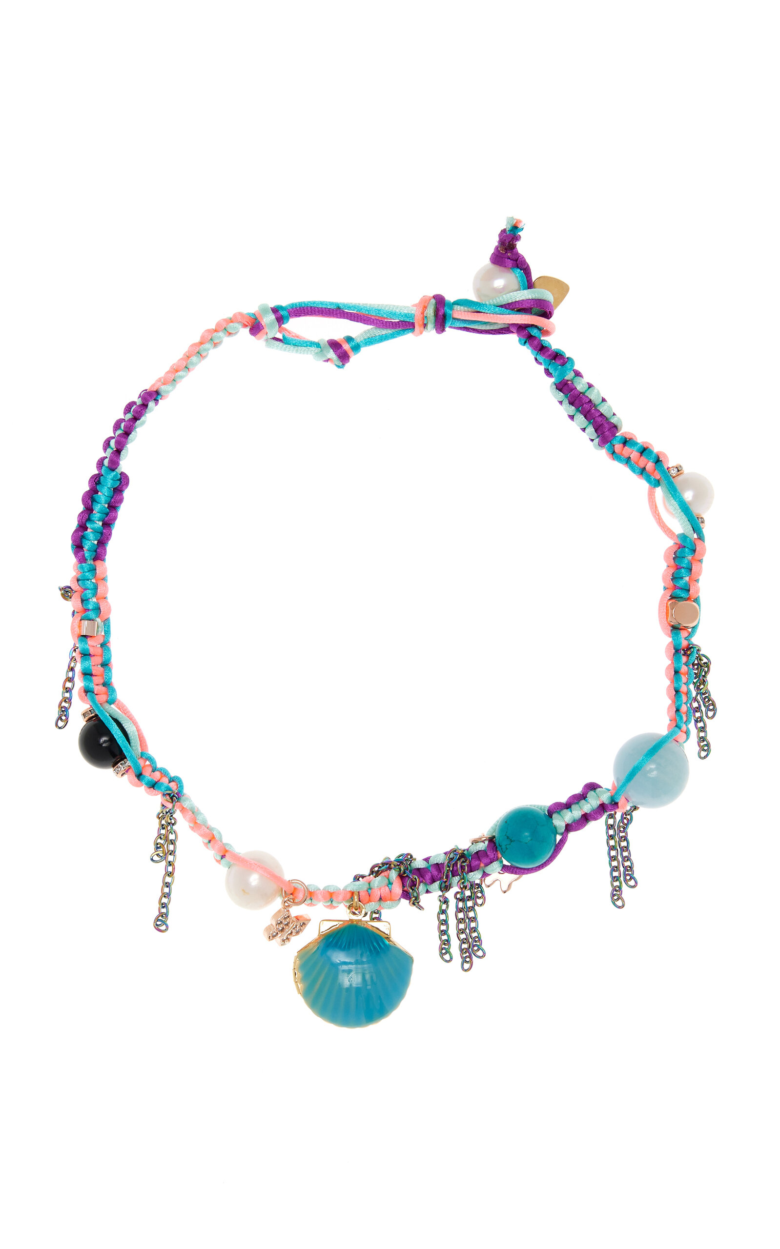 Shop Joie Digiovanni Turquoise Stainless Steel Multi-stone Necklace