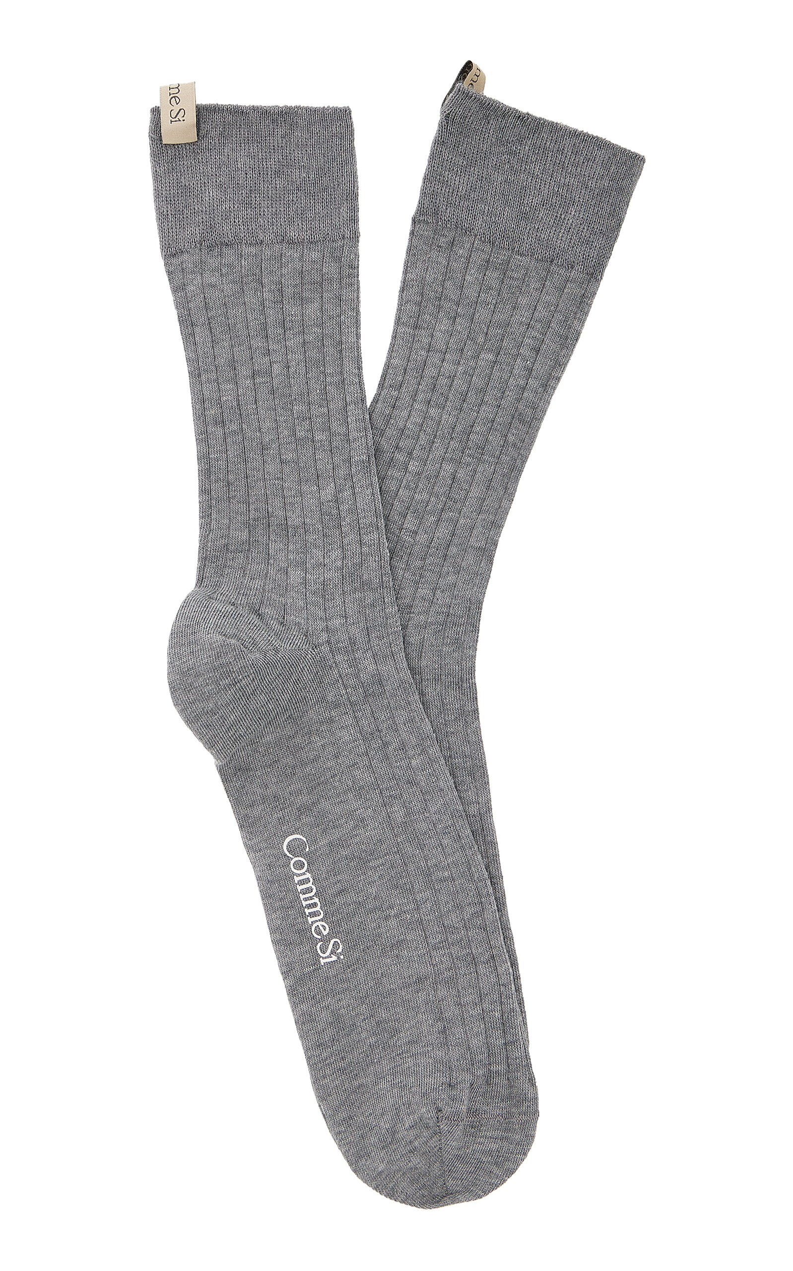 Shop Comme Si The Yves Cotton Sock In Grey