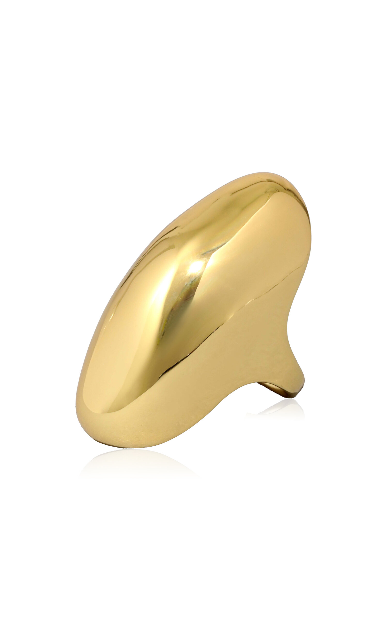 Shop Alexis Bittar Molten 14k Gold-plated Knuckle Ring