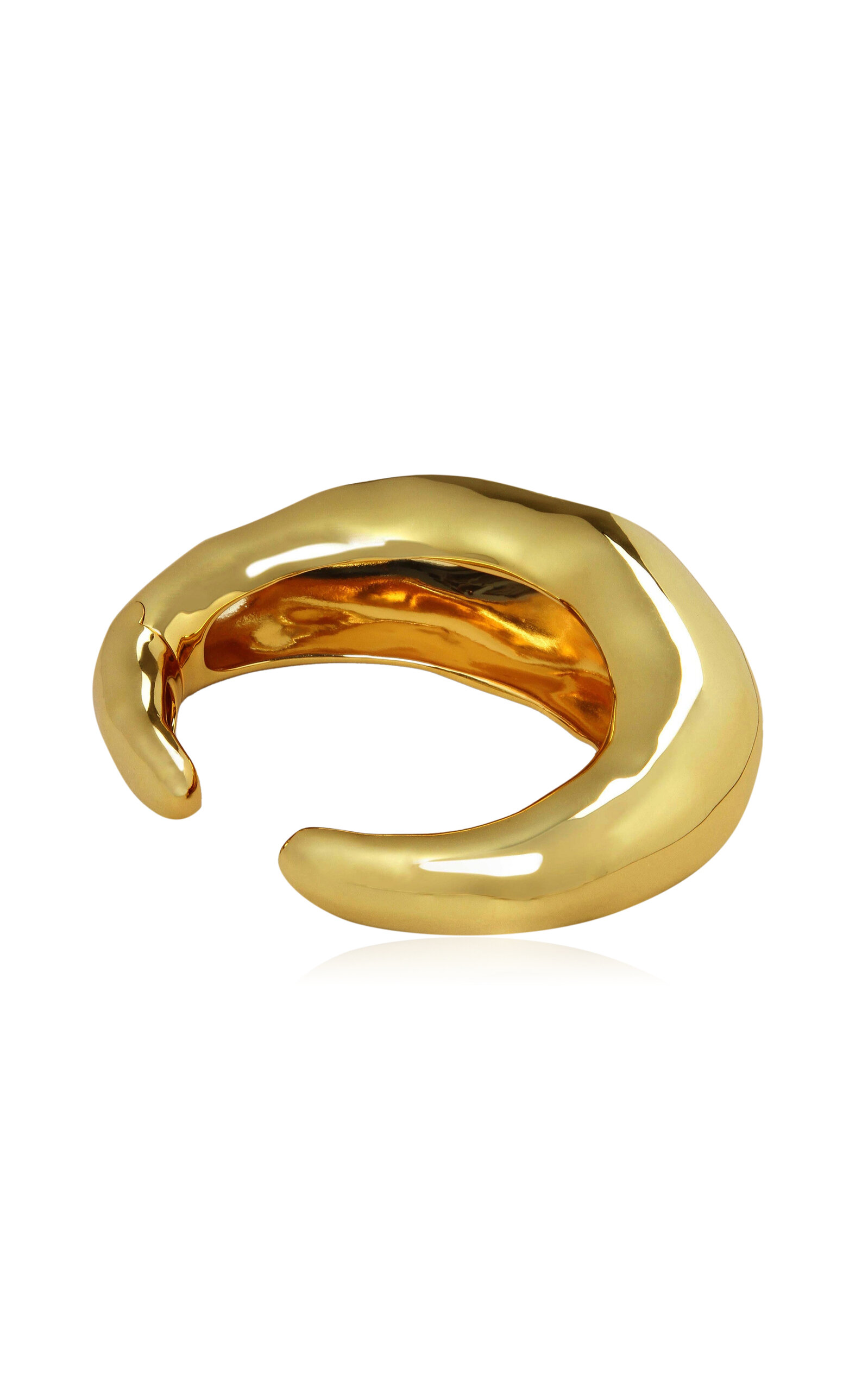 Shop Alexis Bittar Large Molten 14k Gold-plated Cuff