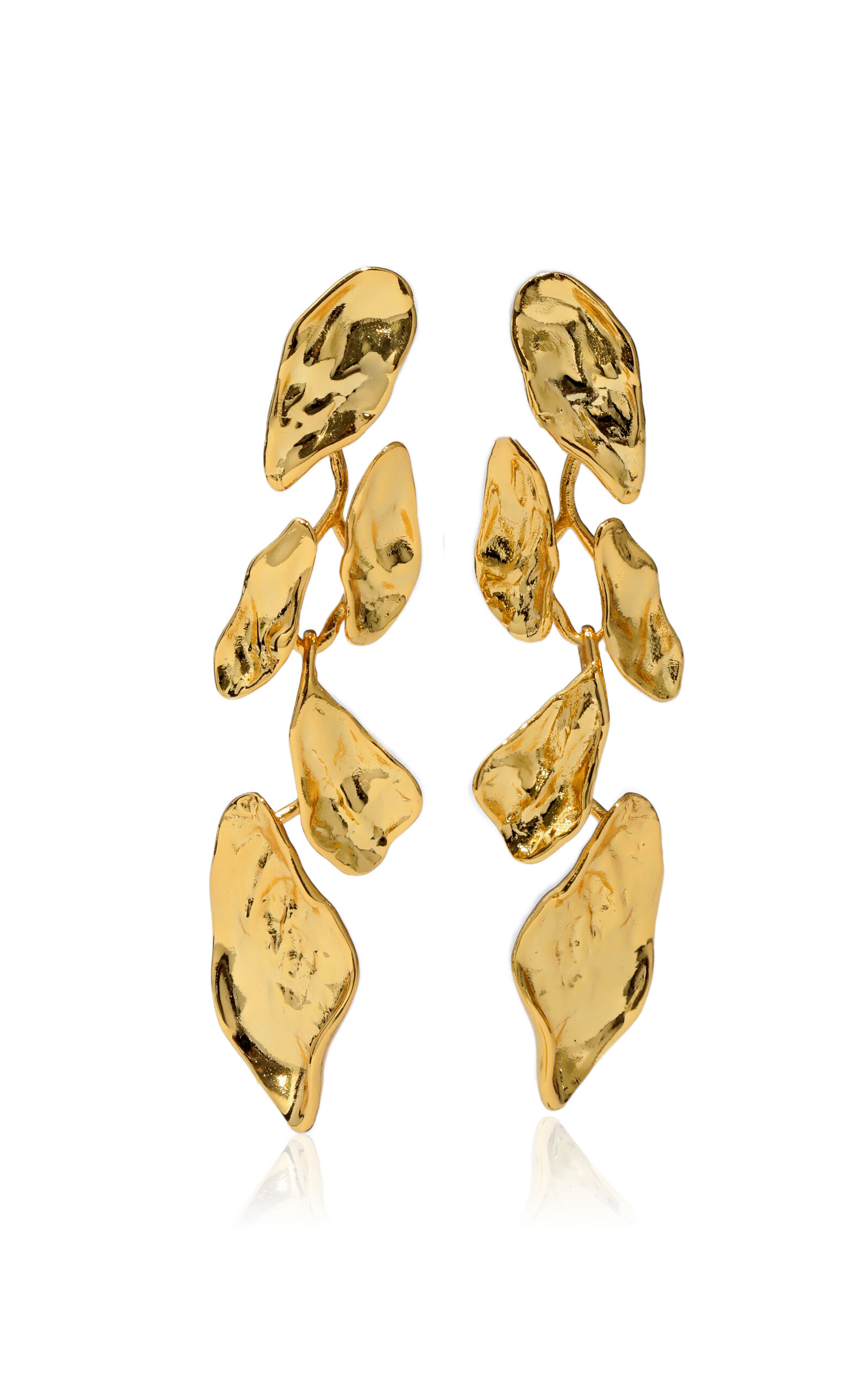 Shop Alexis Bittar Mosaic Molten 14k Gold-plated Earrings In Universal