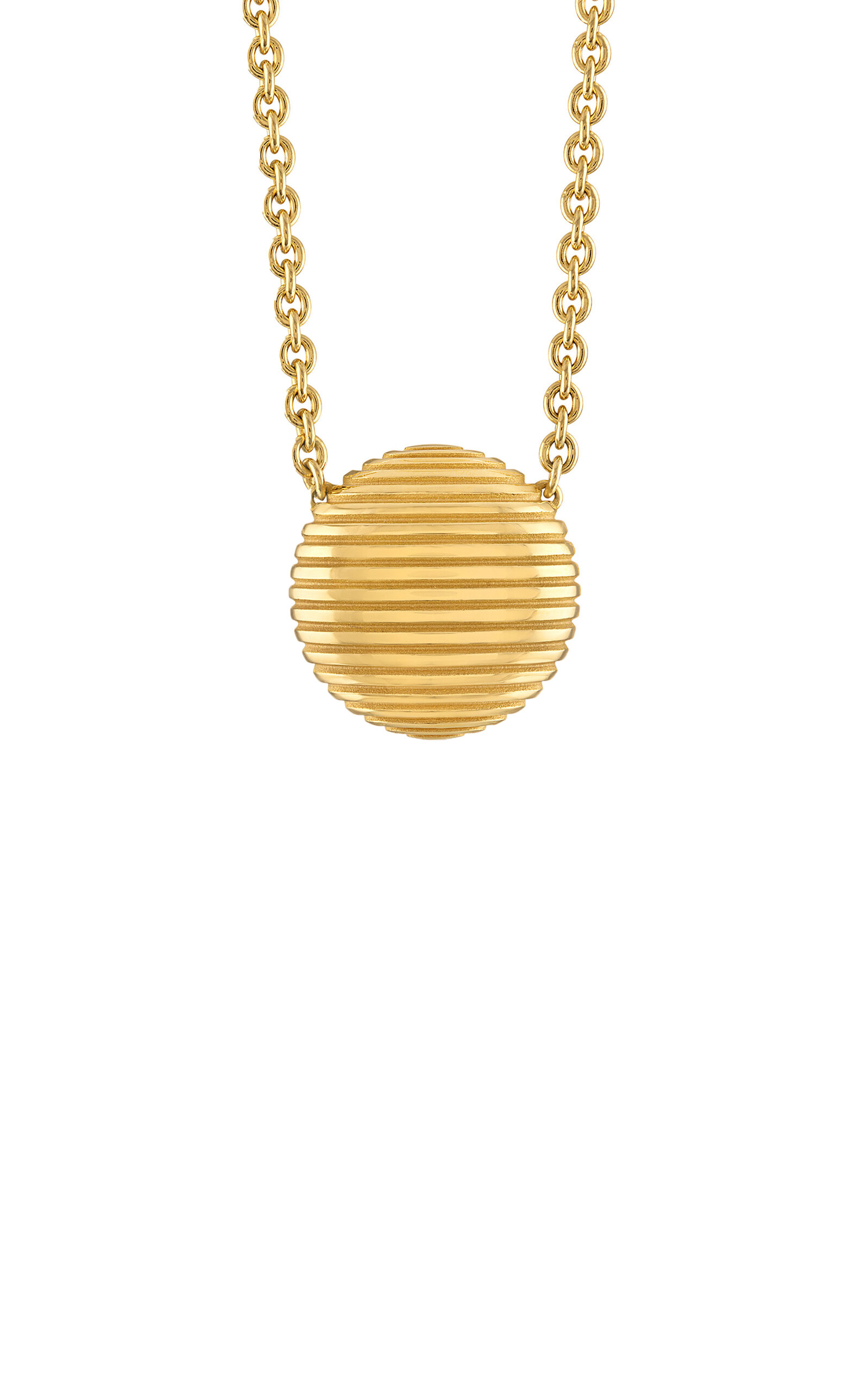Pamela Zamore Isla 18k Yellow Gold Dome Necklace