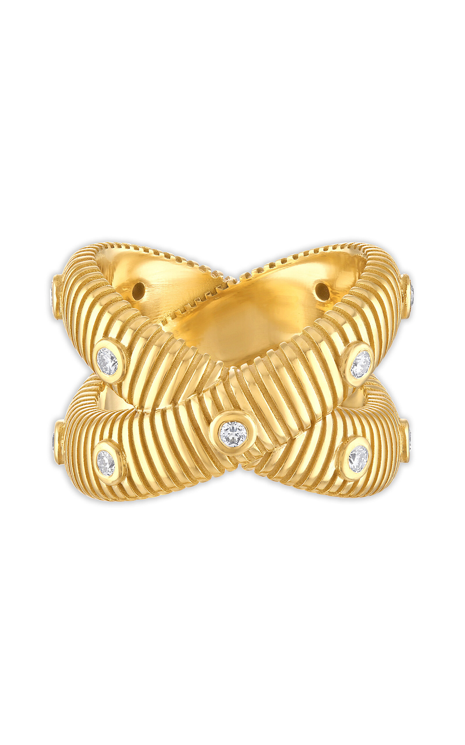Pamela Zamore Clio X 18k Yellow Gold Diamond Ring