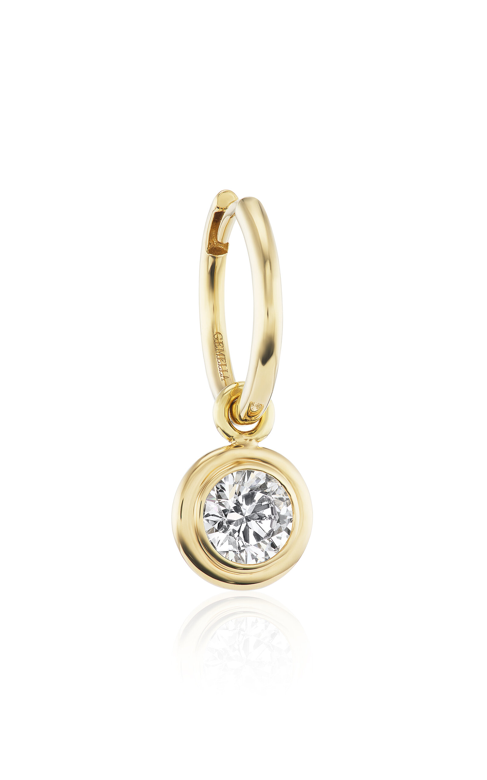Shop Gemella Jewels 18k Yellow Gold Diamond Earring