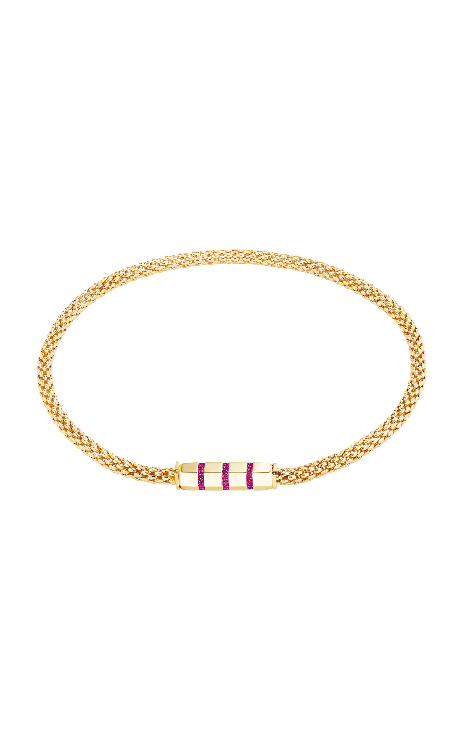 Shop Gemella Jewels Stella Bar 18k Yellow Gold Ruby Necklace